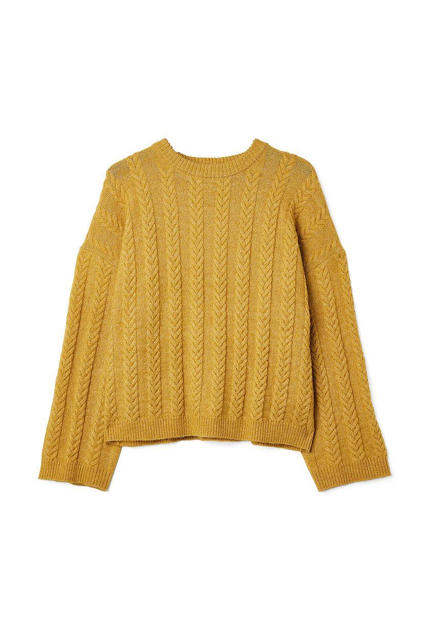 Oversized Knitted Cable Sweater Product Image