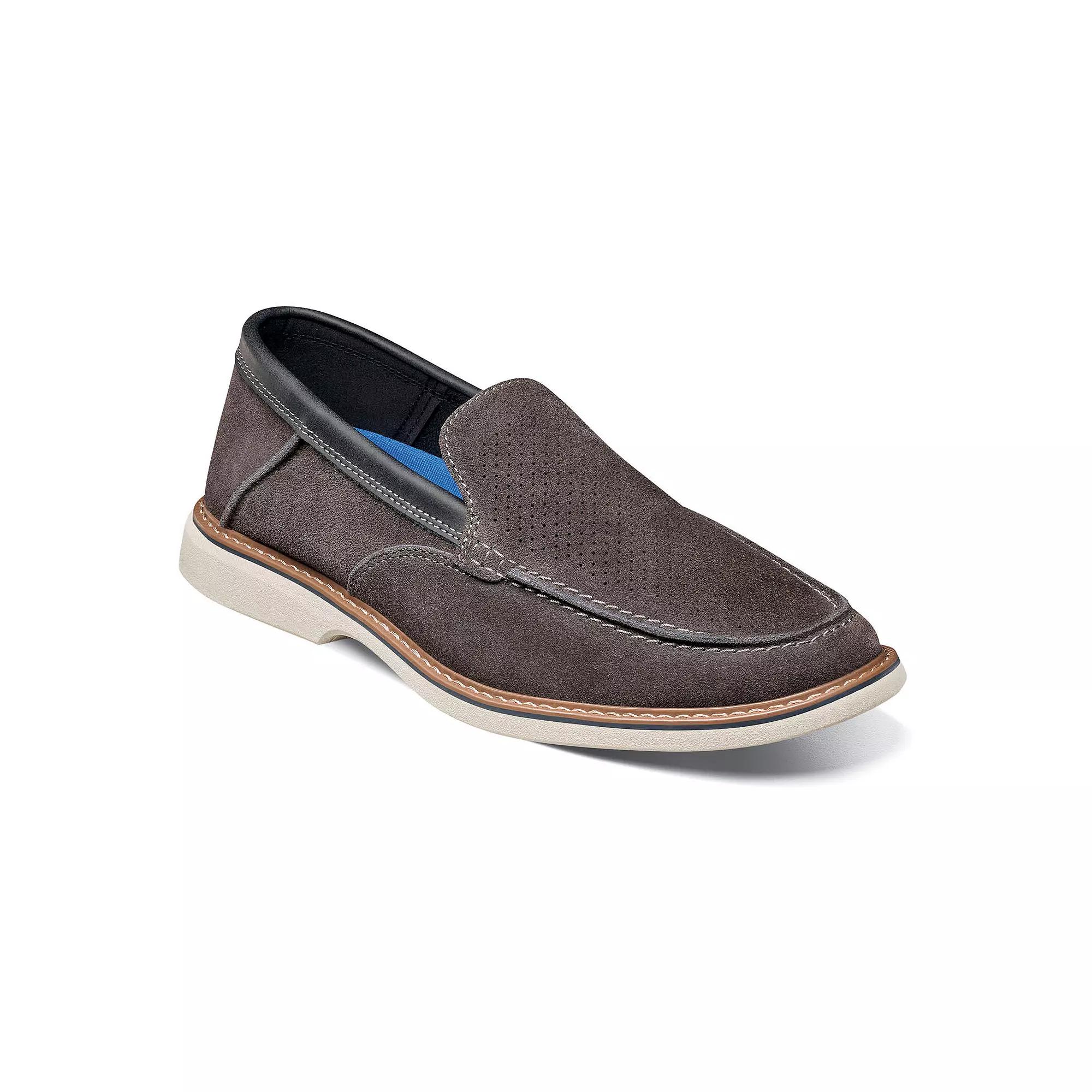 Nunn Bush® Otto EZ Men's Leather Slip-On Shoes, Size: 10, Grey Product Image