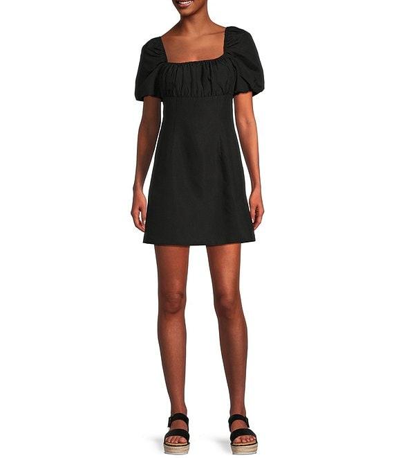 GB Empire Waist Puff Sleeve Babydoll Dress Product Image