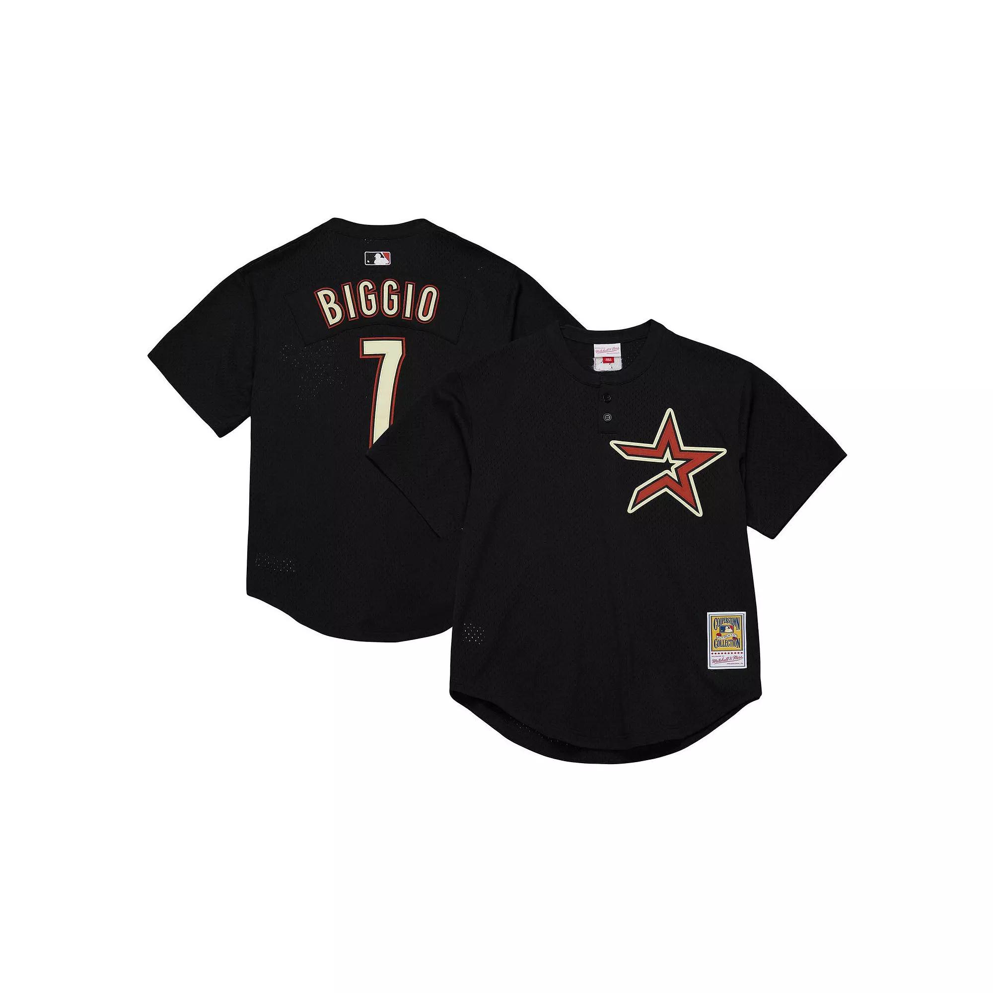 Men's Mitchell & Ness Craig Biggio Black Houston Astros Cooperstown Collection Mesh Batting Practice Jersey, Size: 2XL Product Image
