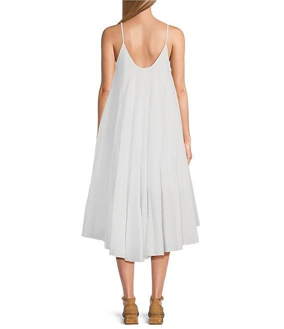 M Made in Italy Two-Piece Crew Neck Elbow Sleeve Crop Top Sun Slip Midi Dress Product Image