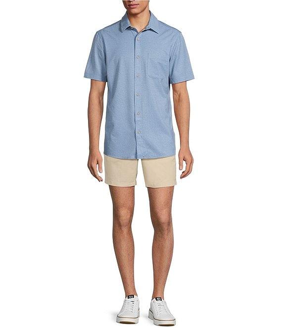 Rowm Big & Tall Performance Rec + Relax Short Sleeve Solid Textured Shirt Product Image