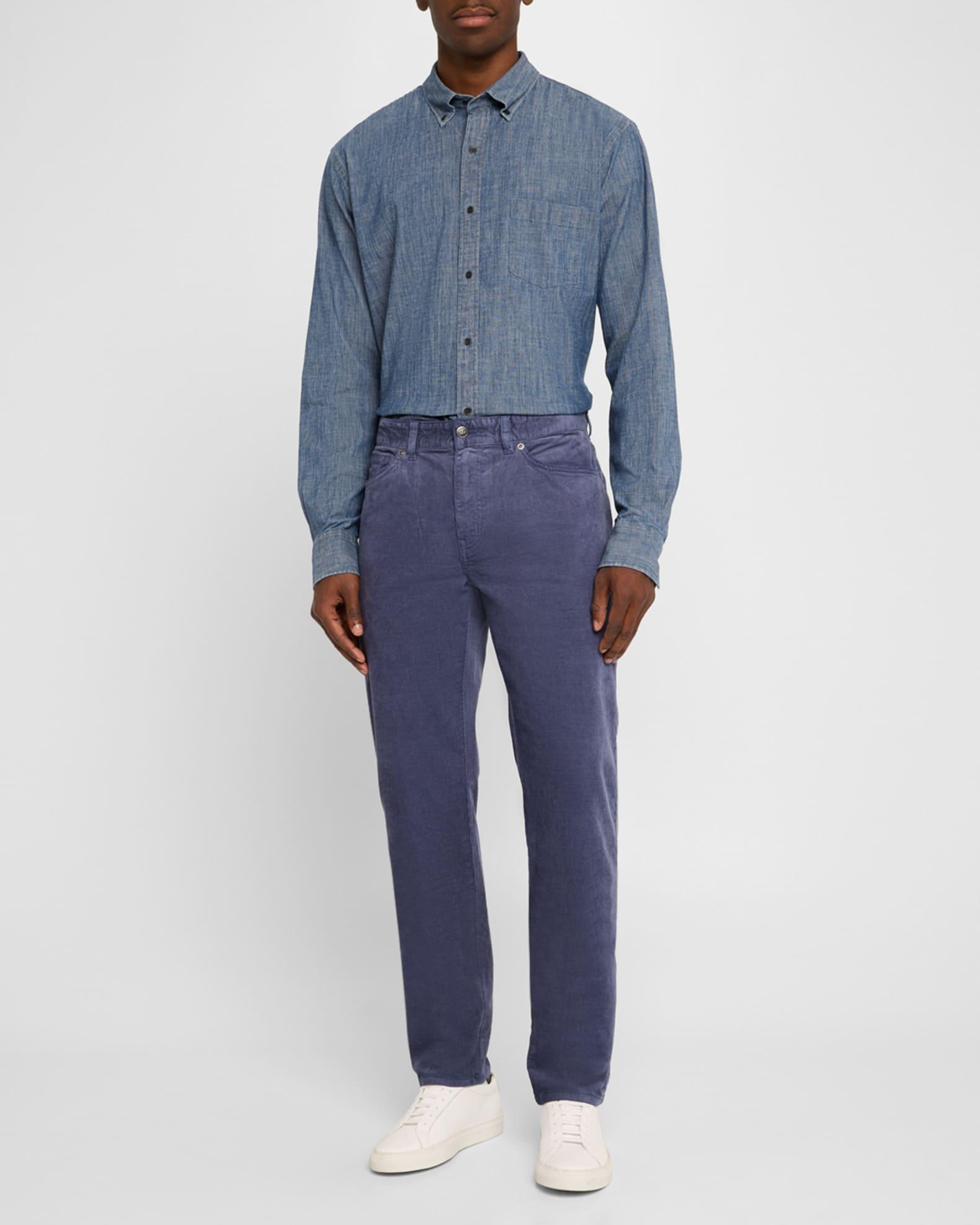 Men's Tamworth Chambray Cotton-Stretch Sport Shirt Product Image