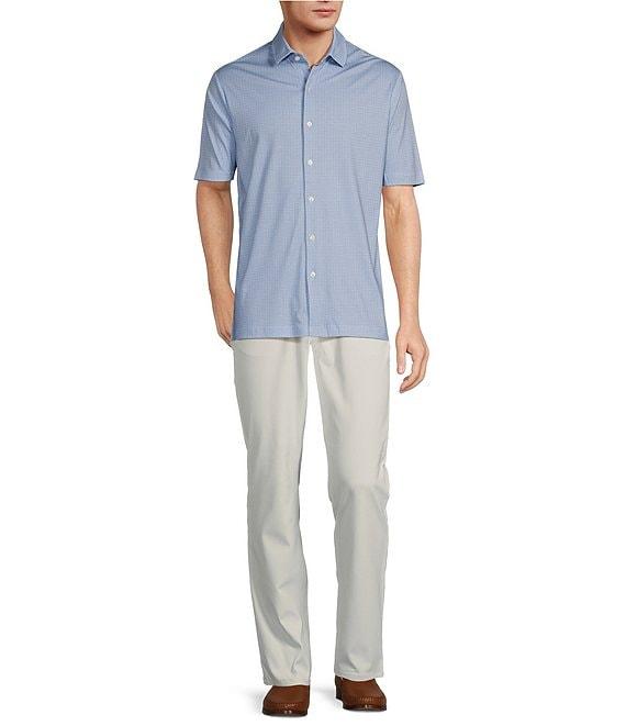 Hart Schaffner Marx HartSoft Short Sleeve Mini Print Coatfront Shirt Product Image