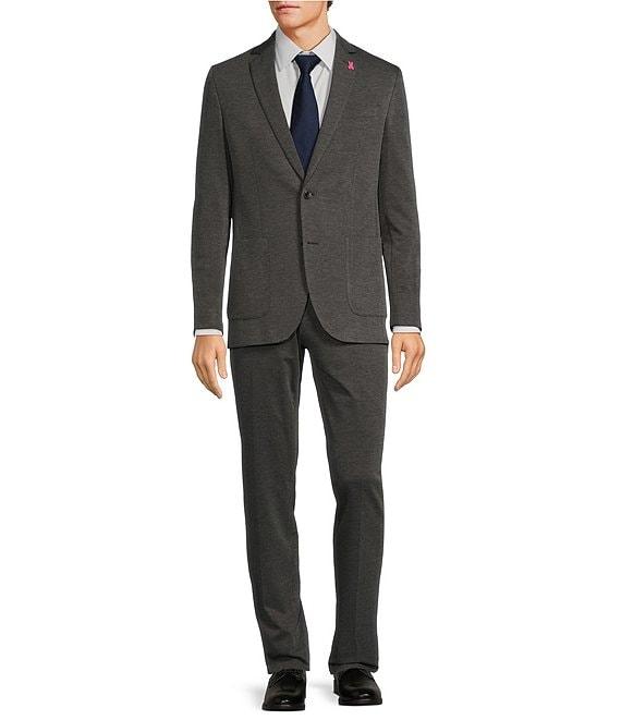 Psycho Bunny Contemporary Fit Stretch-Knit Flat Front Textured Twill 2-Piece Suit Product Image