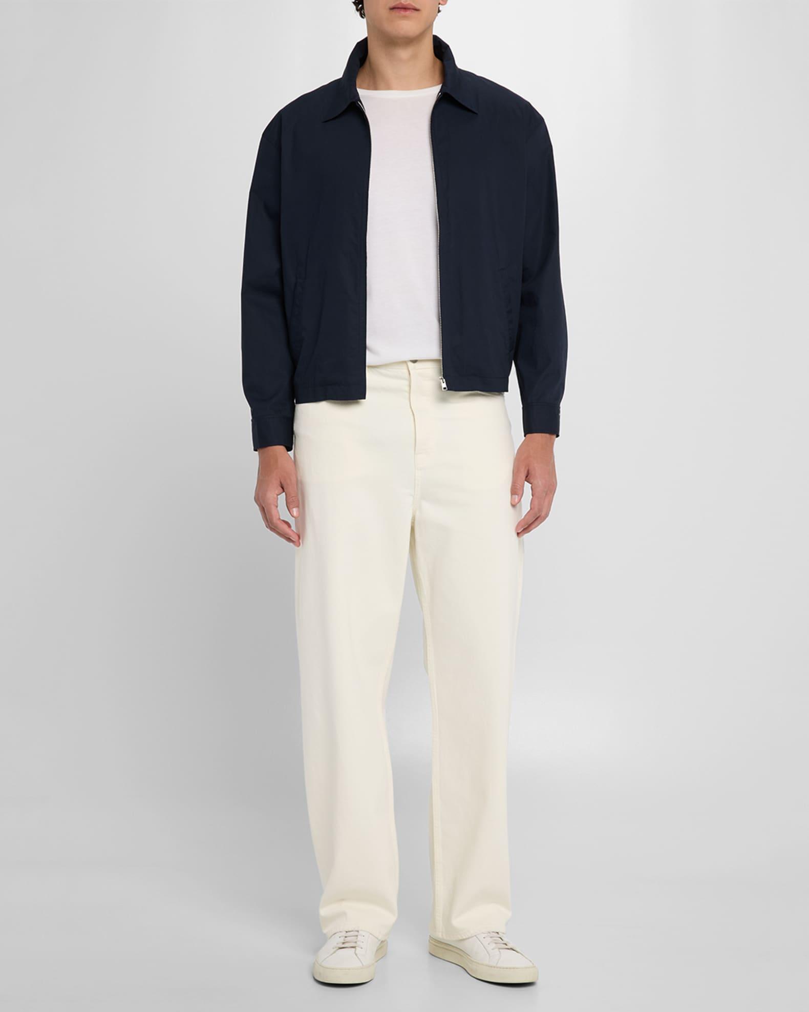 Men's Zip-Front Cotton Poplin Jacket Product Image