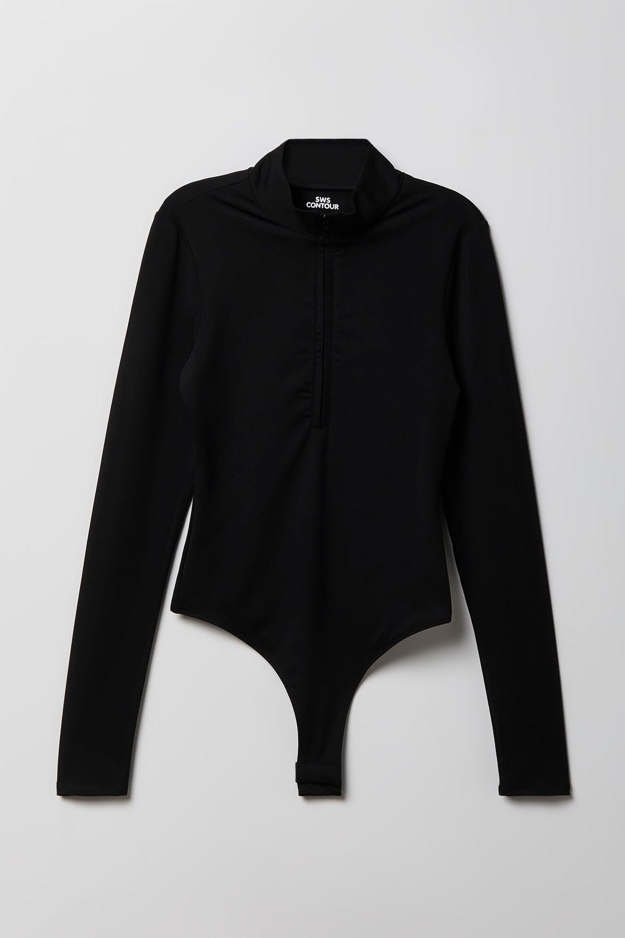 Contour Half Zip Long Sleeve Bodysuit Female Product Image