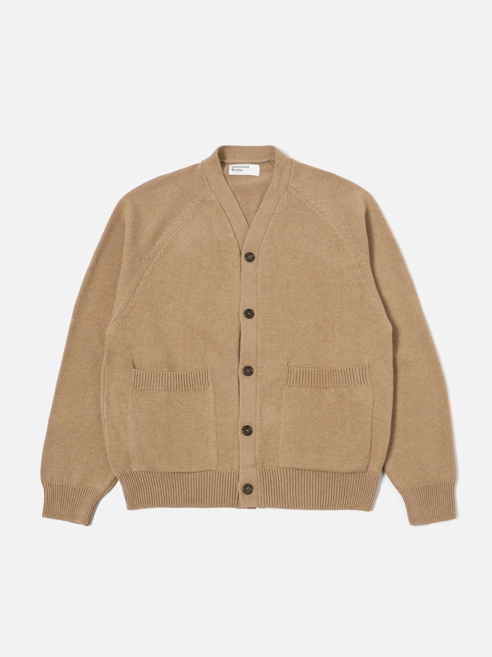 Sand Cotton Knit Pocket David Cardigan Product Image