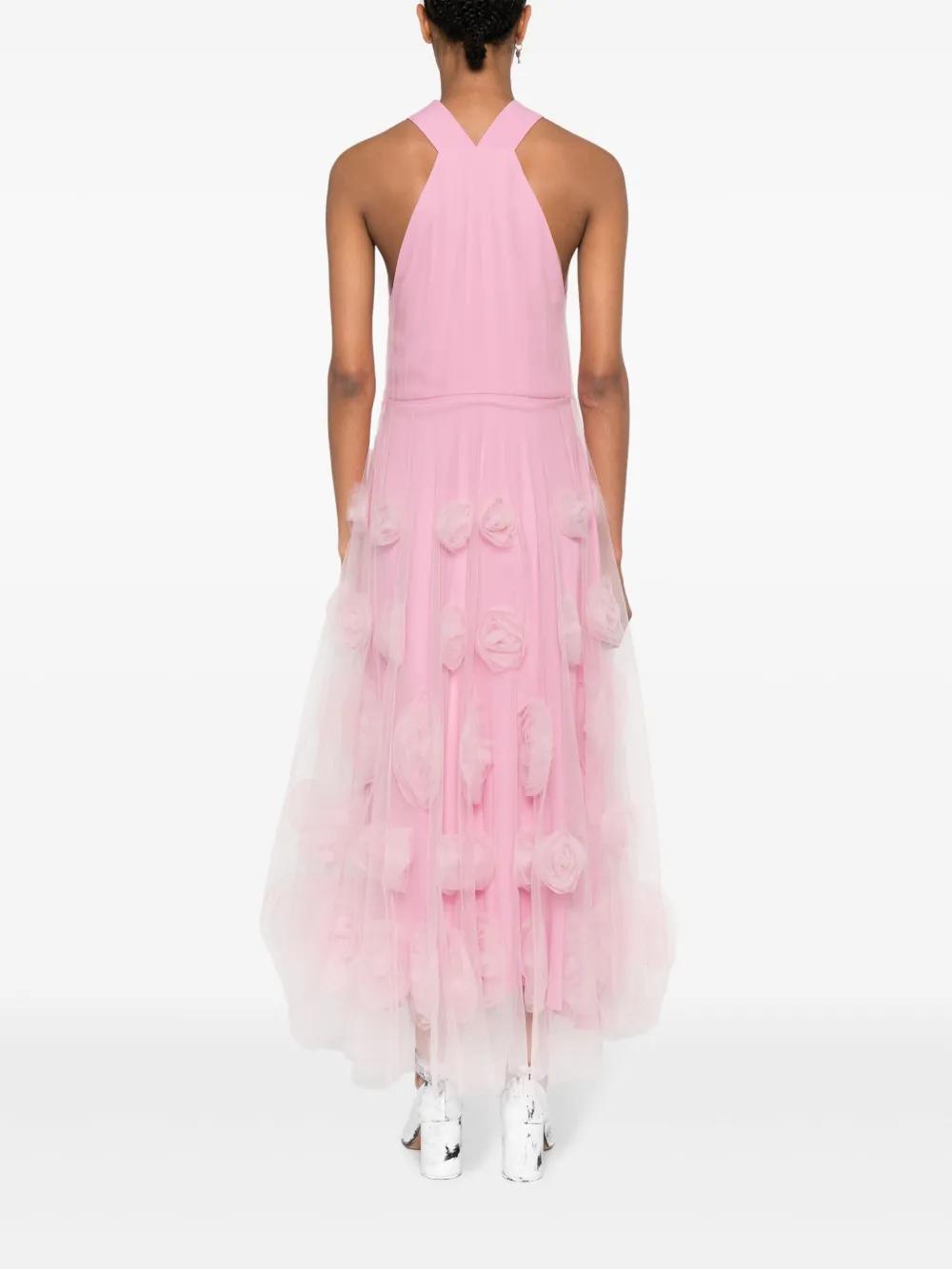 floral-motif tulle maxi dress Product Image