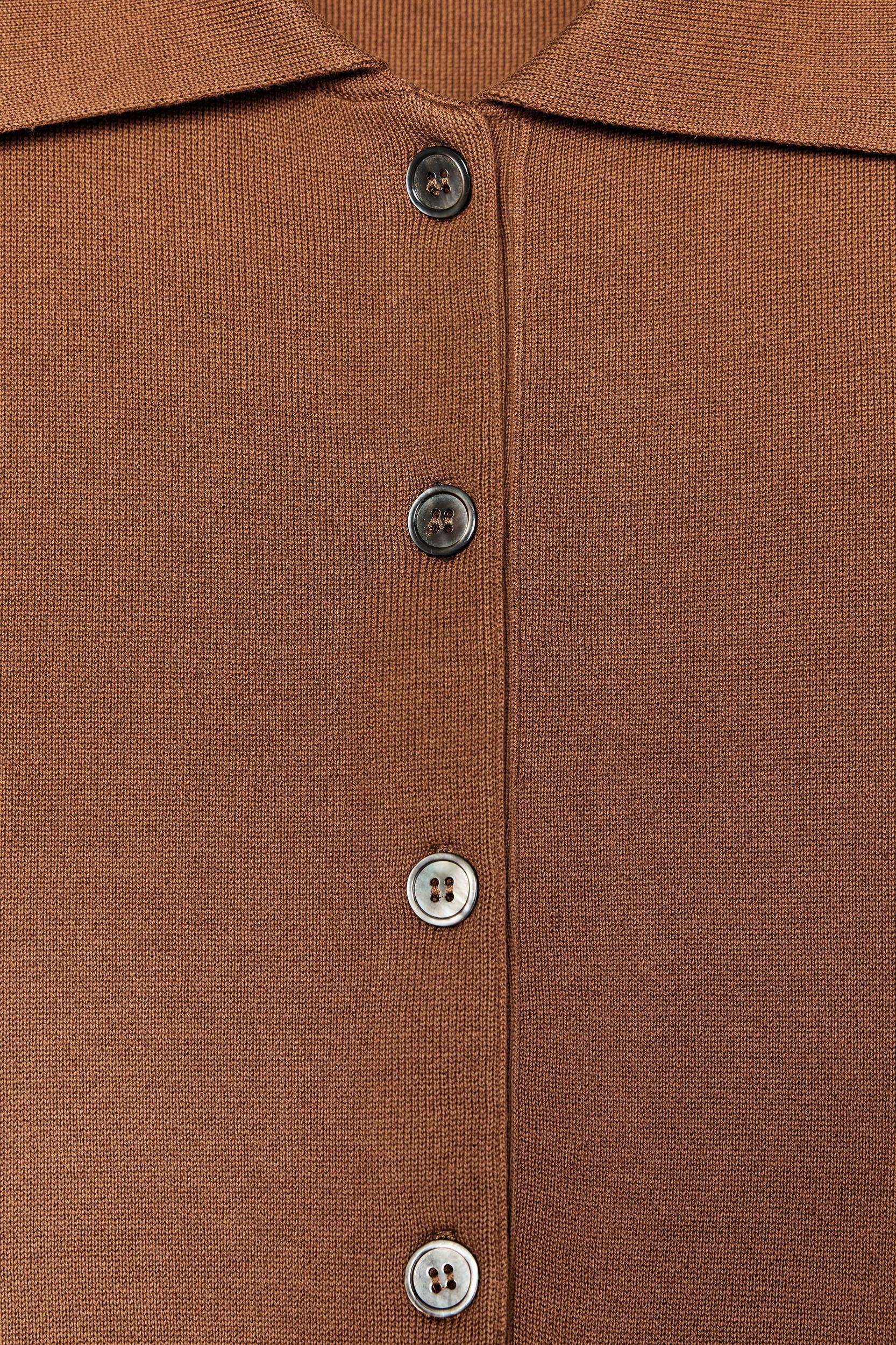 OVERSIZED BASIC KNIT POLO SWEATER Product Image