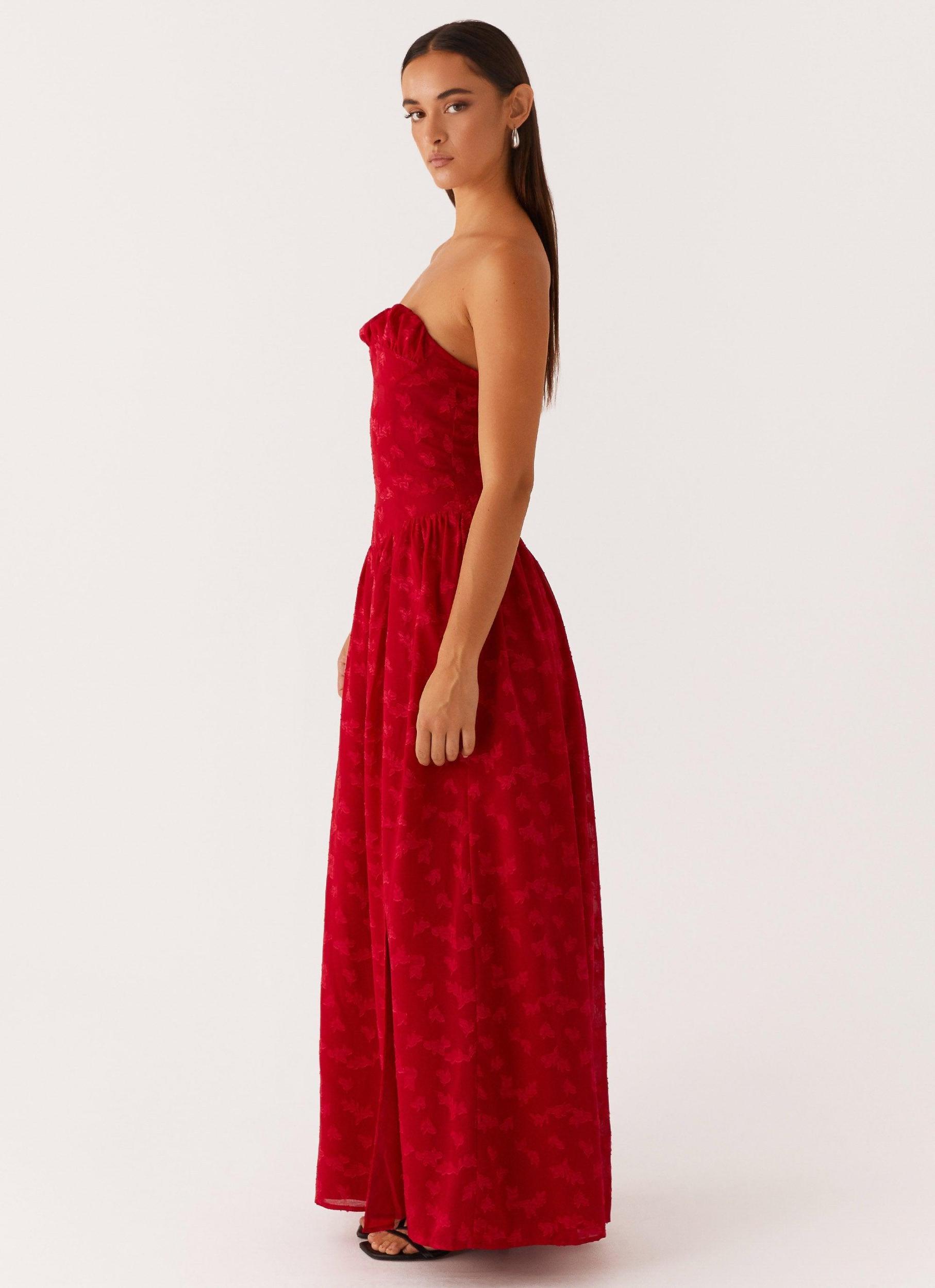 Adira Maxi Dress - Red Product Image