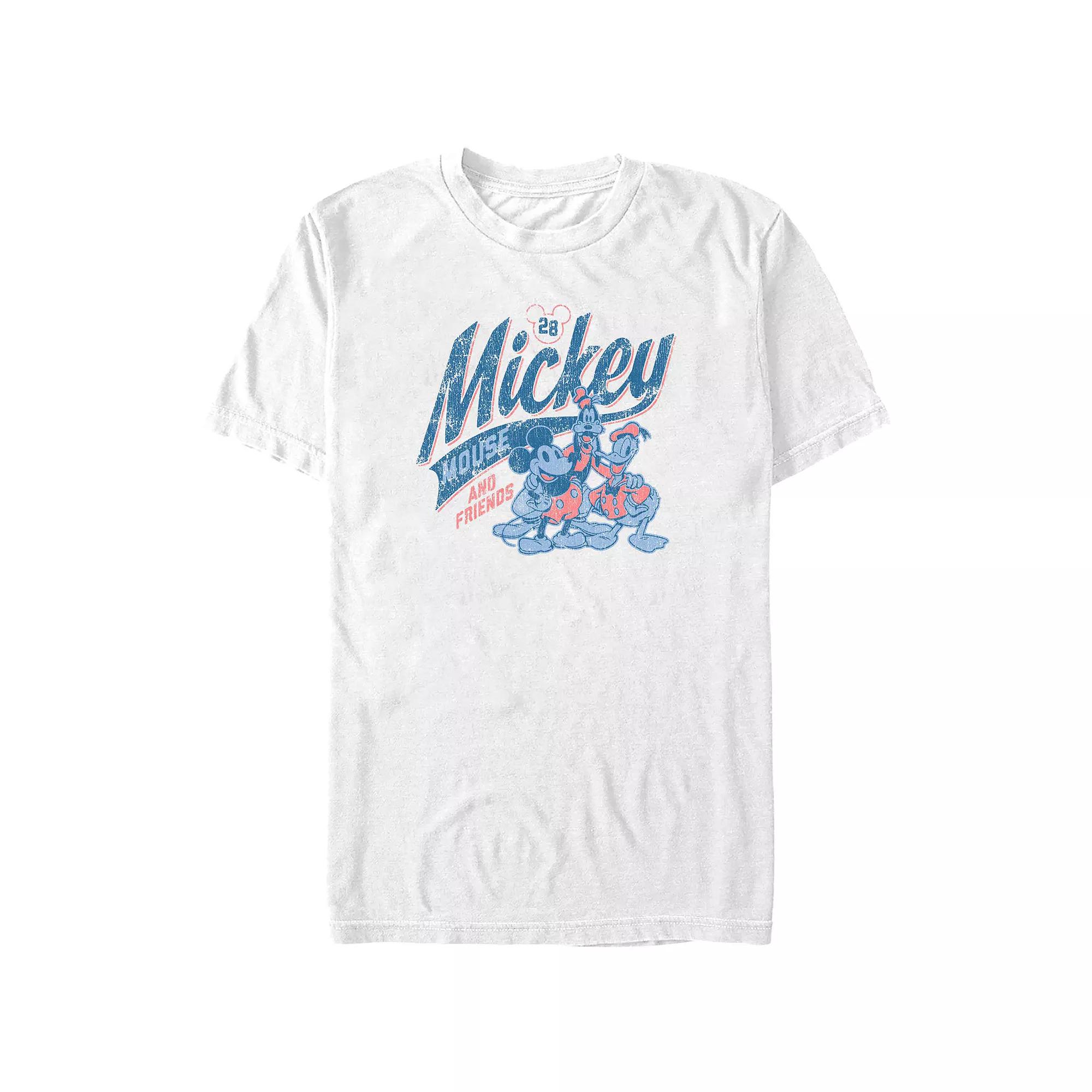 Disney's Mickey Mouse And Friends Big & Tall Graphic Tee, Men's, Size: 3XL Tall, White Product Image