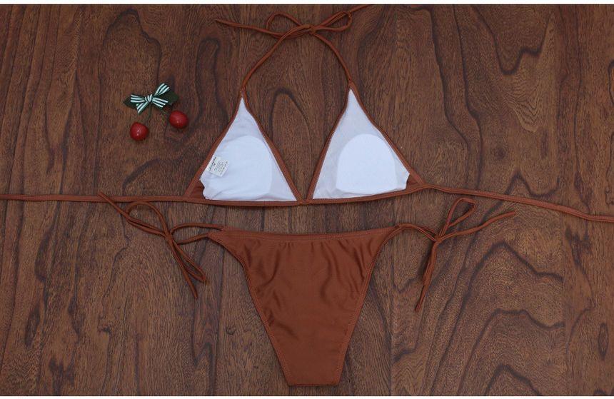 Set: Halter-Neck Bikini + Self-Tie Bottom Product Image