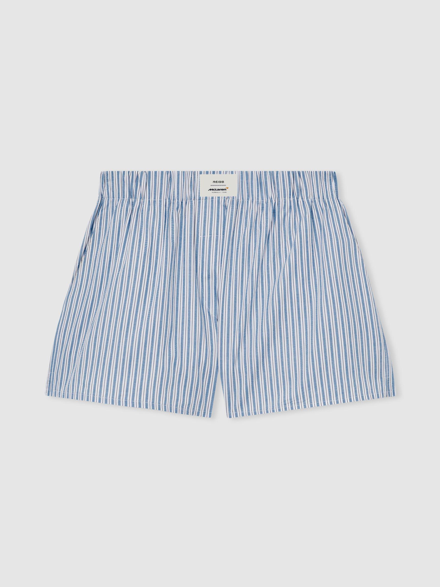 McLaren F1 Team Stripe Poplin Shorts in Soft Blue Product Image