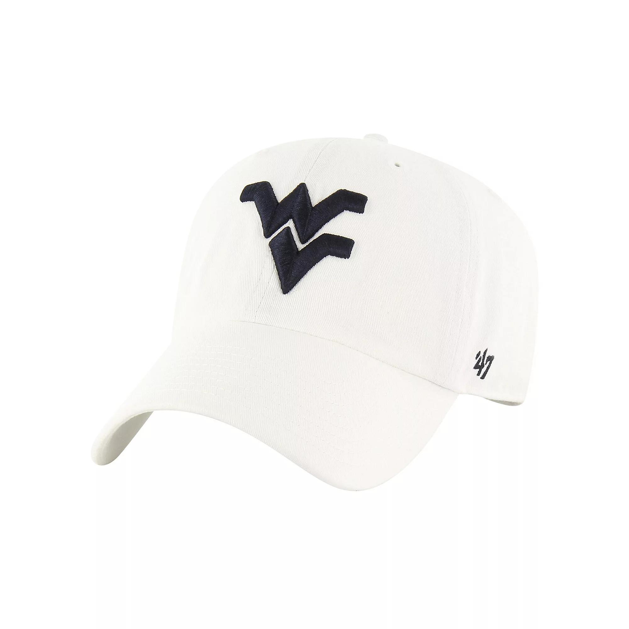 Men's '47 White West Virginia Mountaineers Vintage Clean Up Adjustable Hat Product Image