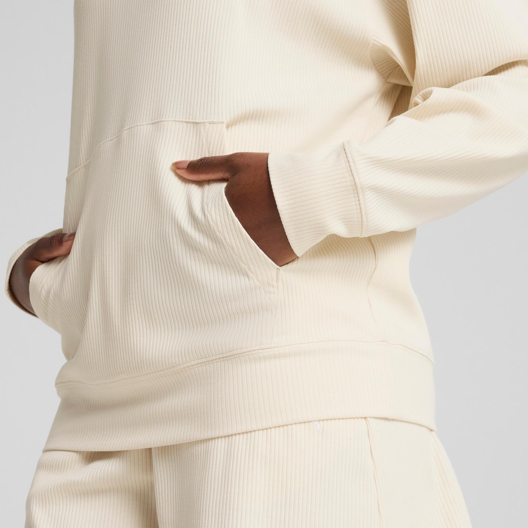 PUMA ESS ELEVATED Comfort Rib Hoodie Women Product Image