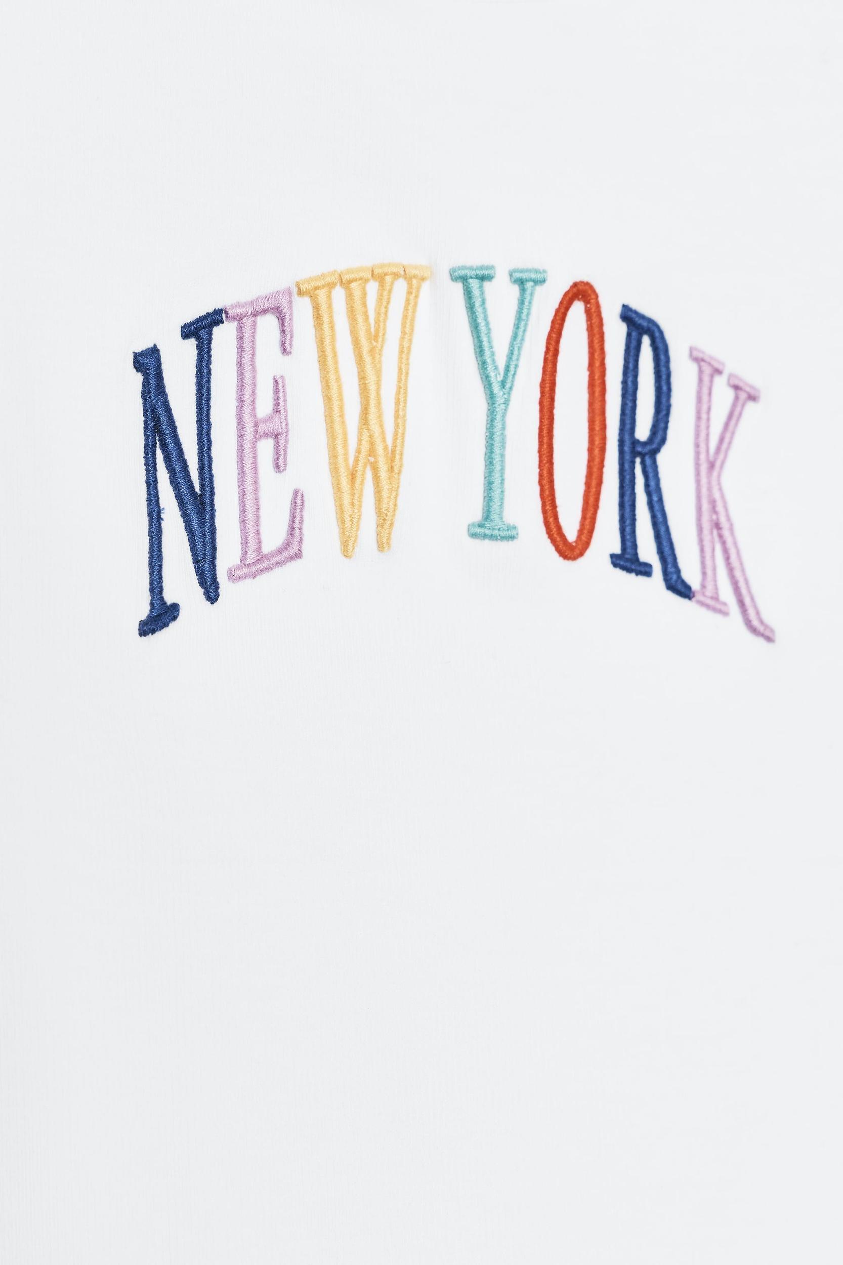 EMBROIDERED TEXT TOP Product Image