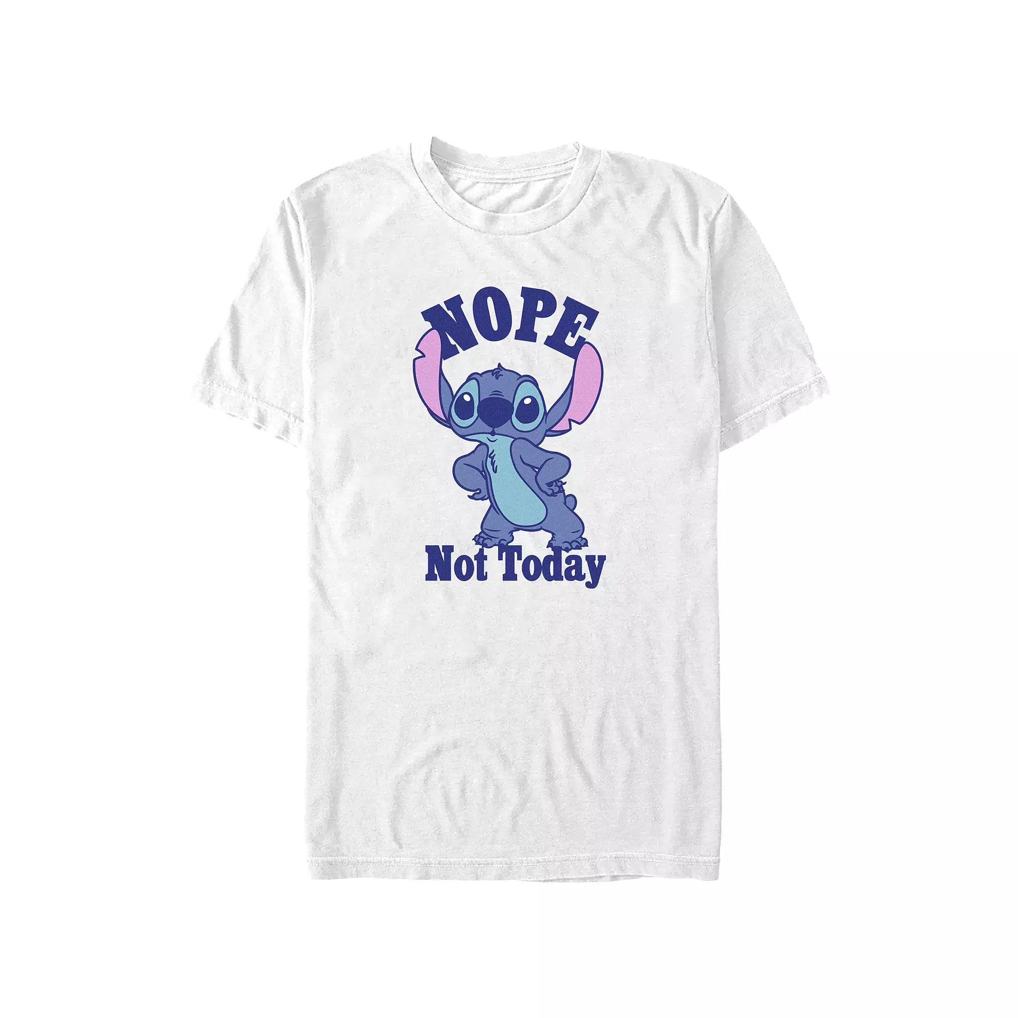 Disney's Lilo & Stitch Nope Not Today Stitch Juniors' Boyfriend Graphic Tee, Women's,  Product Image