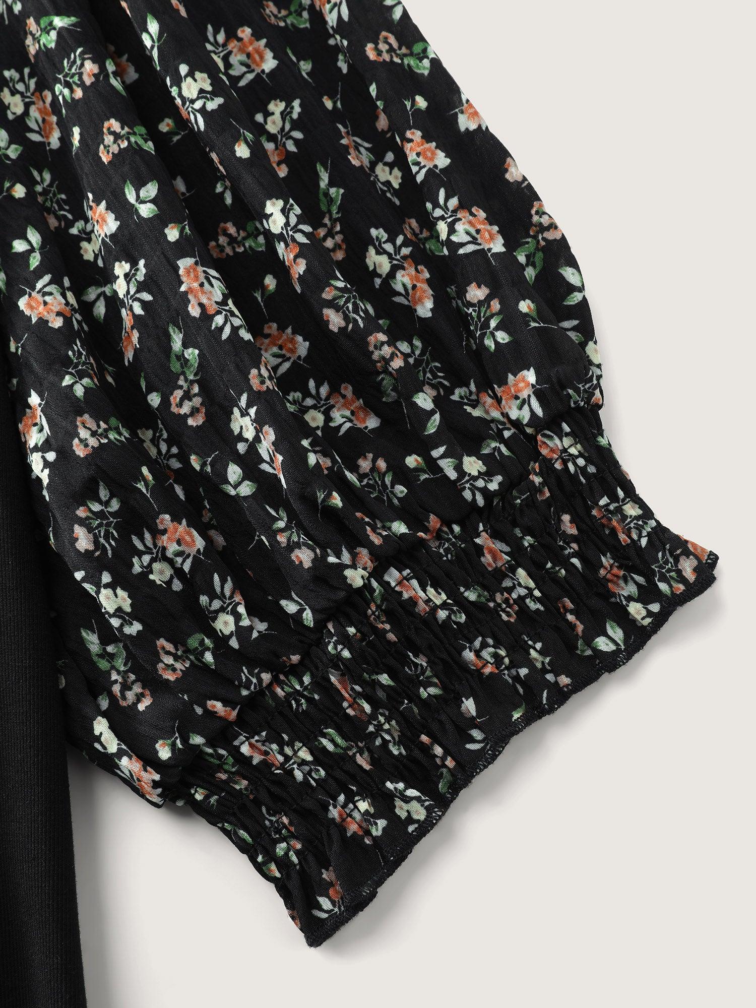 2-in-1 Floral Print Knit Top Female Product Image