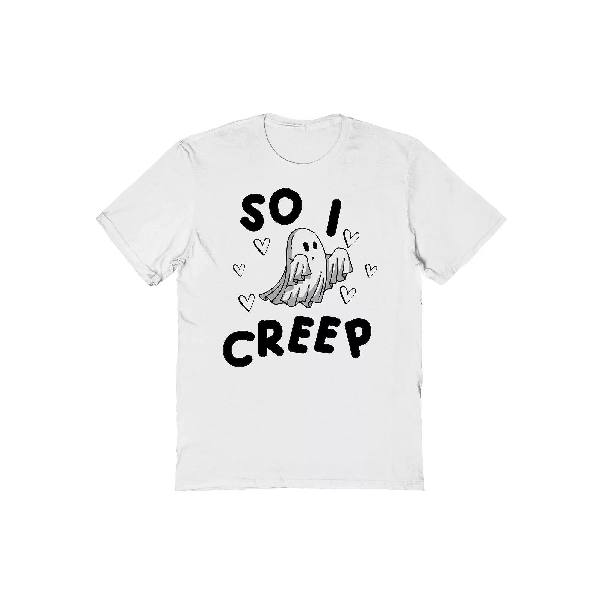 Men's So I Creep Halloween Graphic Tee, Size: Small, White Product Image
