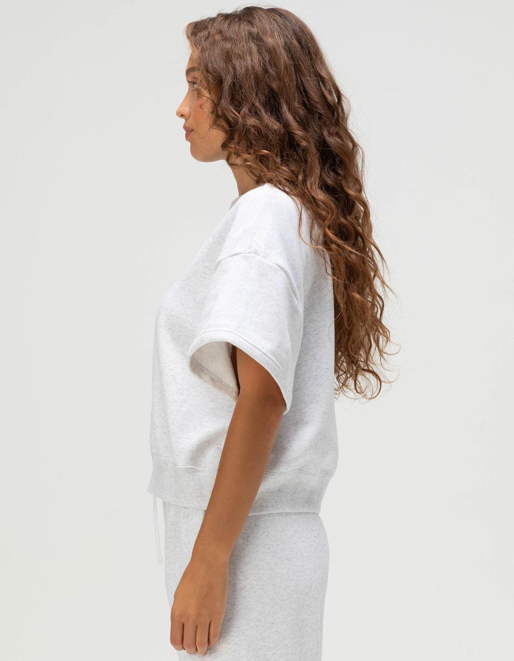 NIKE Sportswear Club Fleece Womens Loose Top - LIGHT GRAY Product Image