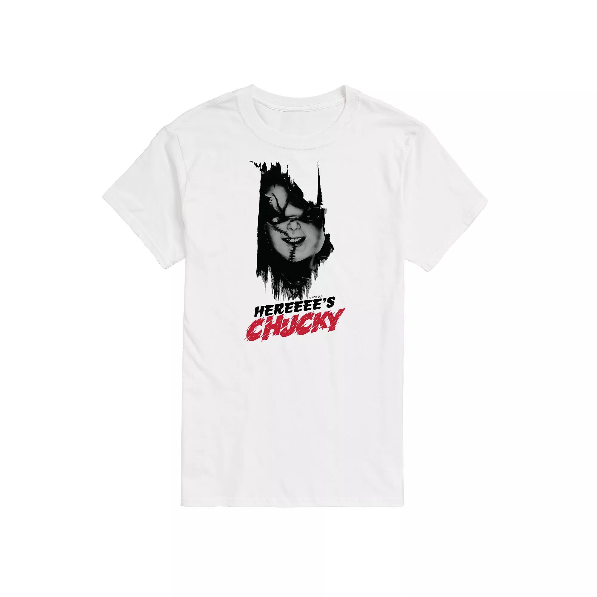 Big & Tall Chucky Heres Chucky Graphic Tee, Men's,  Product Image