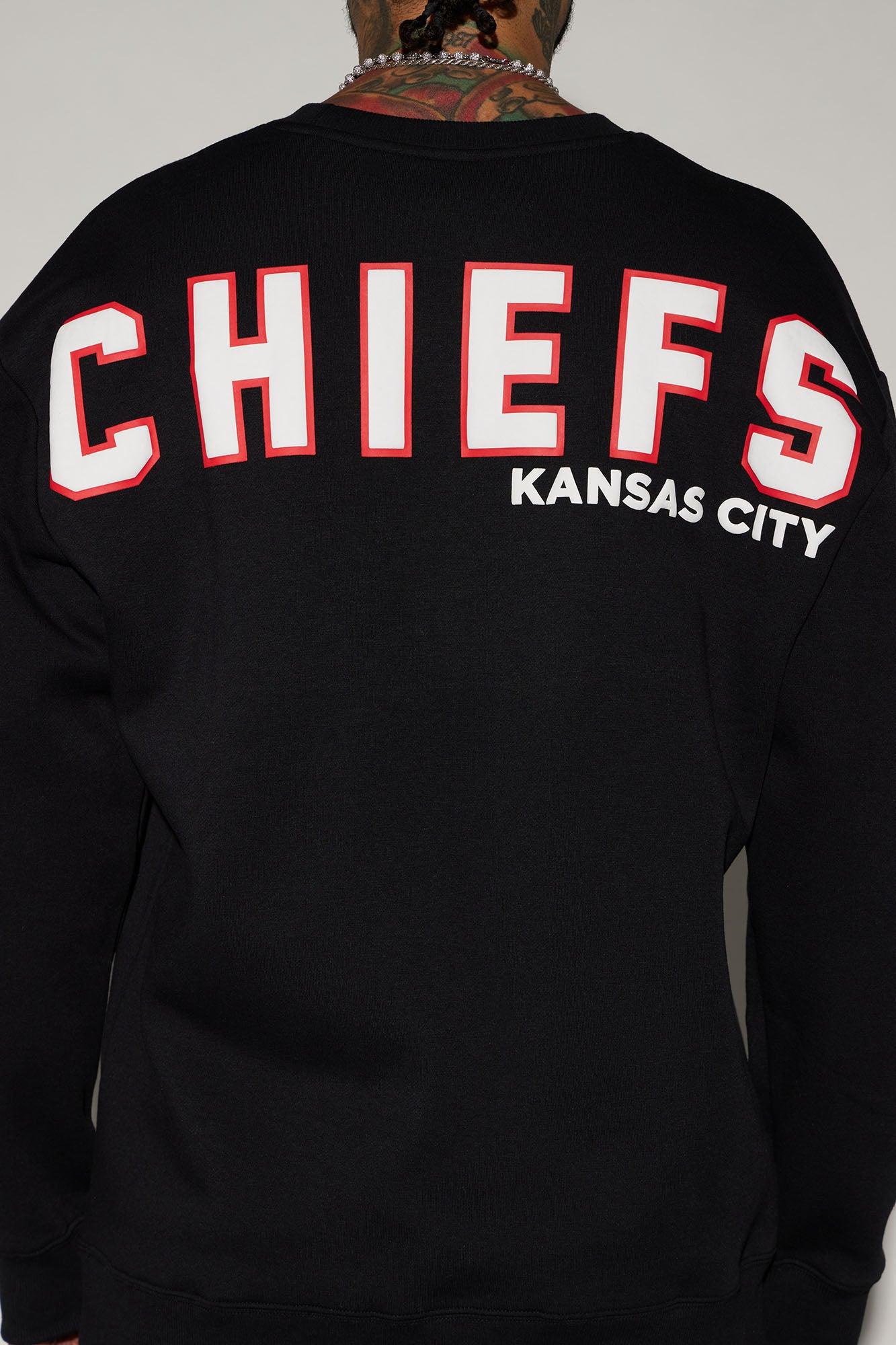 Chiefs Higher Education Fleece Crew Neck Sweater - Black/combo Male Product Image