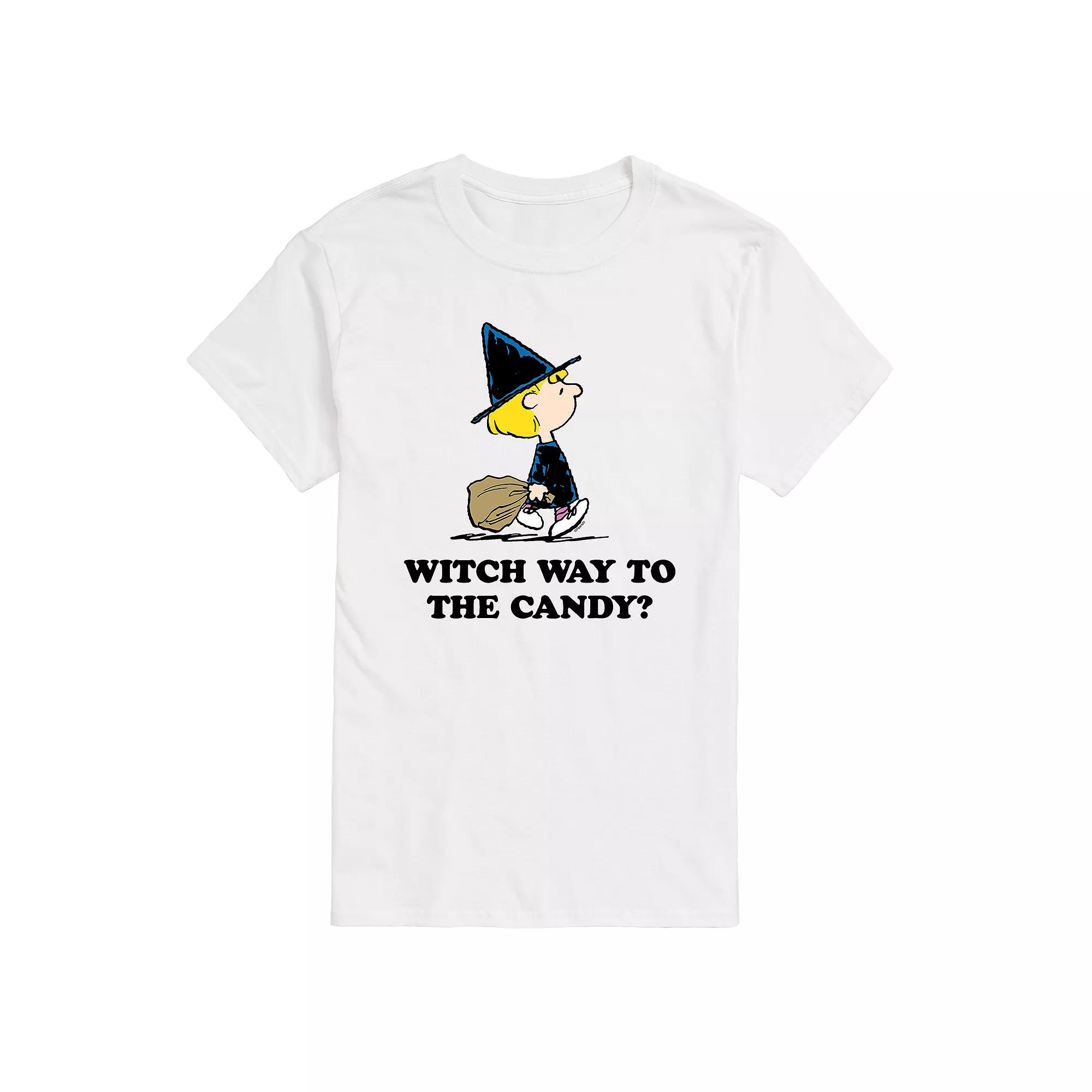 Men's Peanuts Witch Way Candy Tee,  Product Image