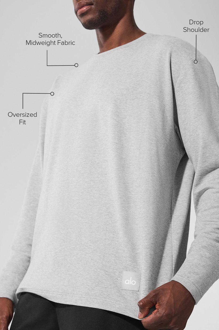 Double Take Long Sleeve Crew - Athletic Heather Grey Male Product Image