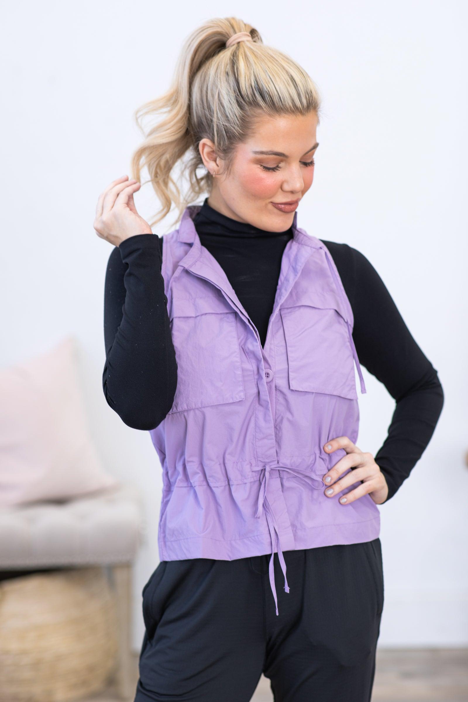 Lilac Nylon Cargo Vest Product Image