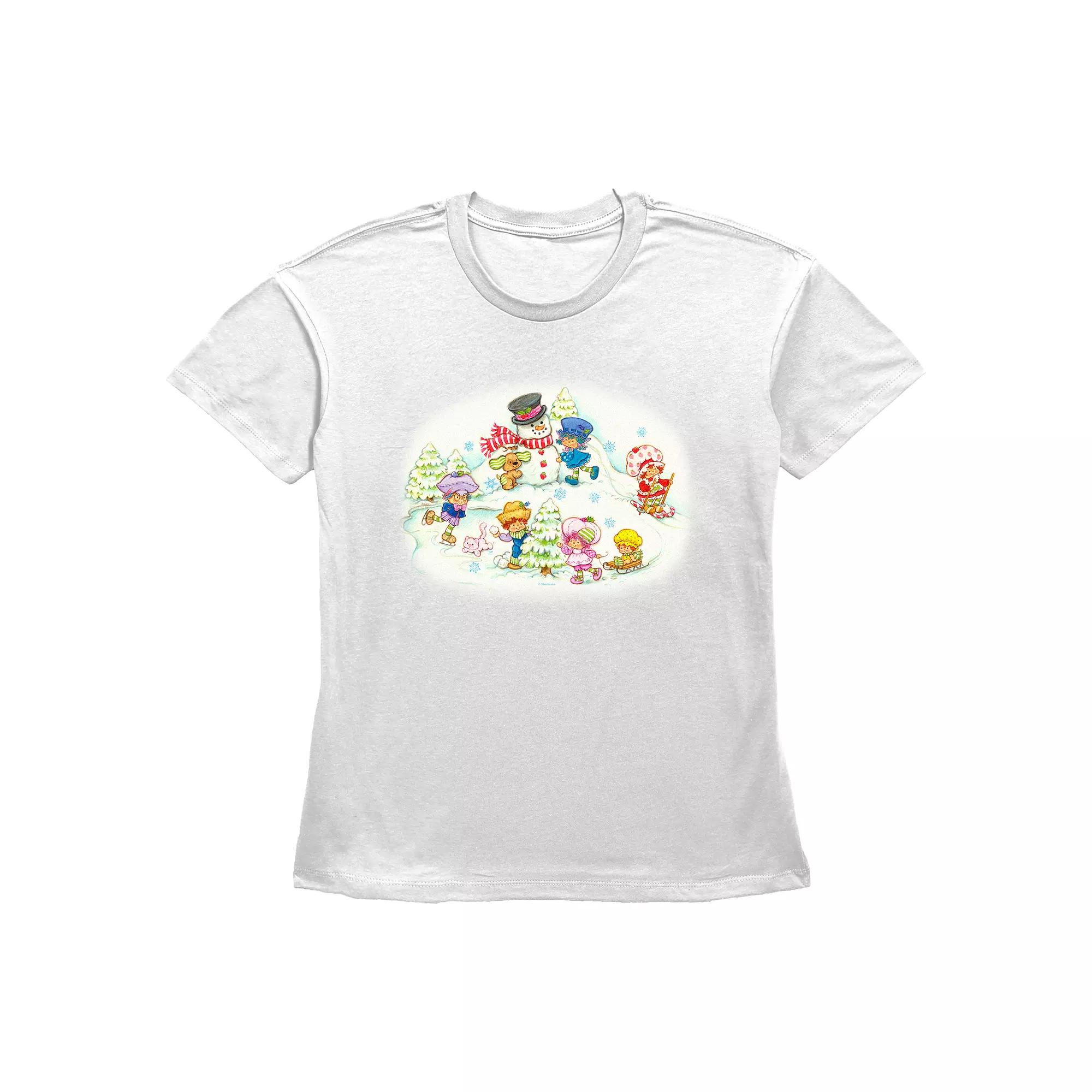 Women's Strawberry Shortcake Winter Fun Graphic Tee,  Product Image