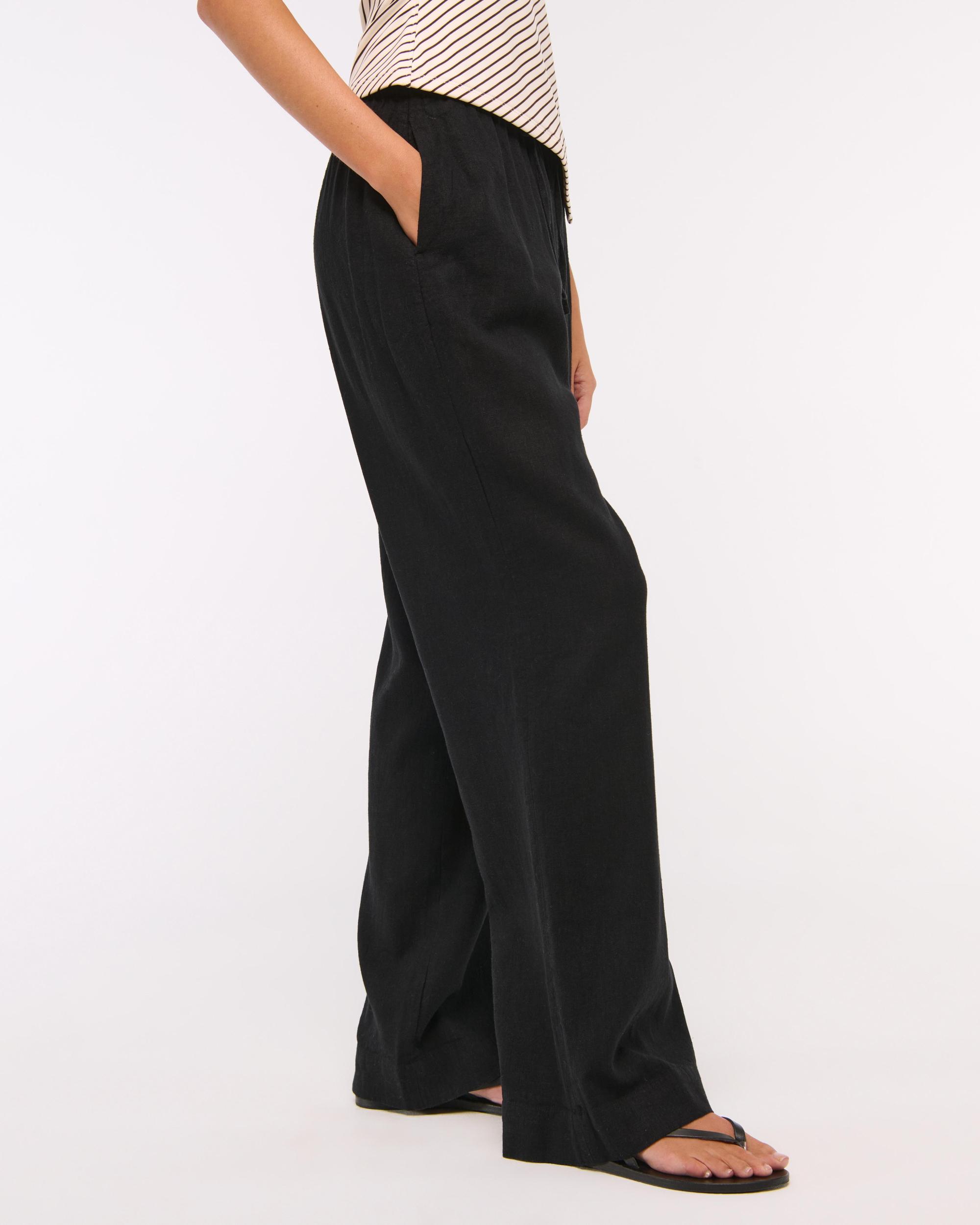 Linen-Blend Pull-On Pant Product Image