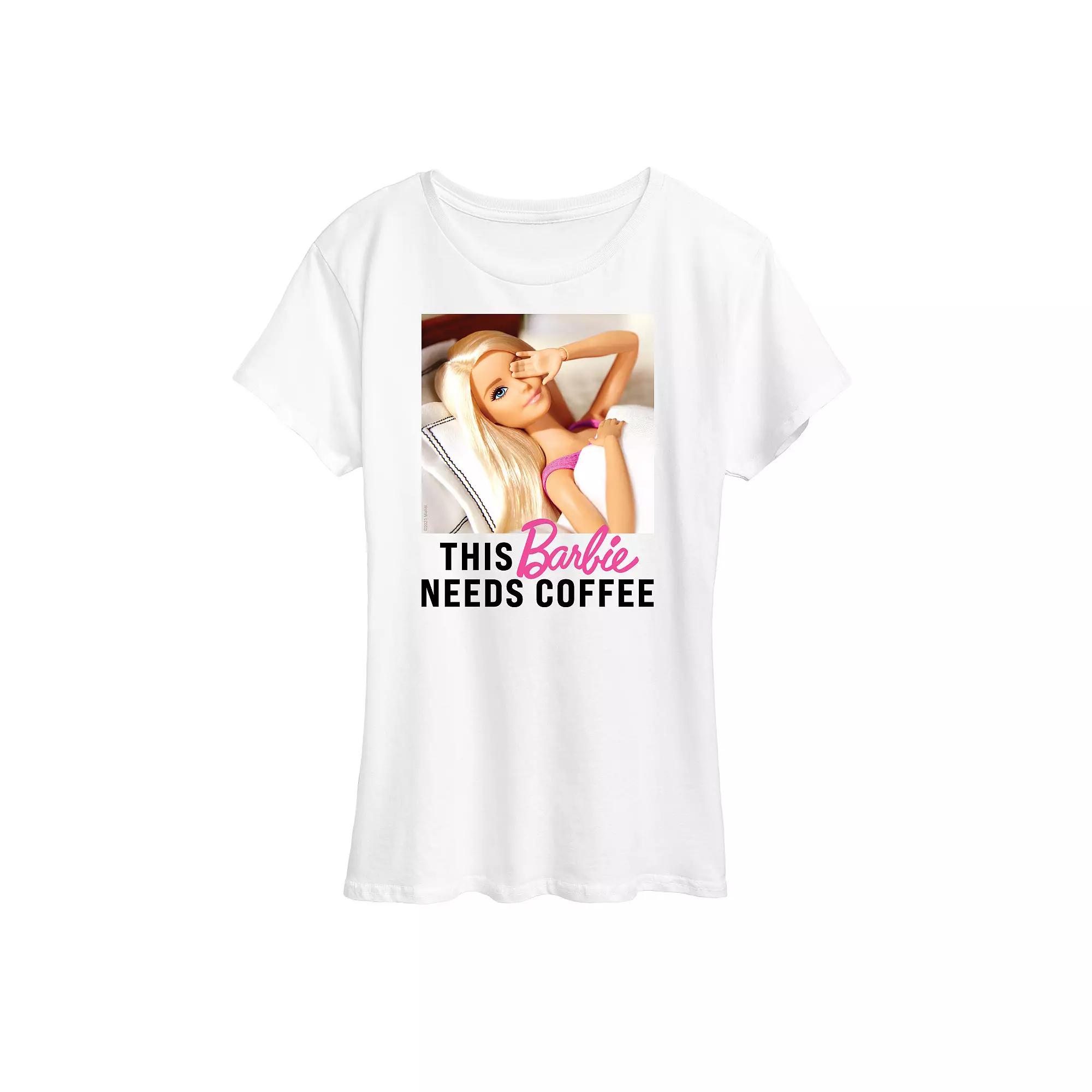 Women's Barbie® Needs Coffee Graphic Tee, Girl's,  Product Image