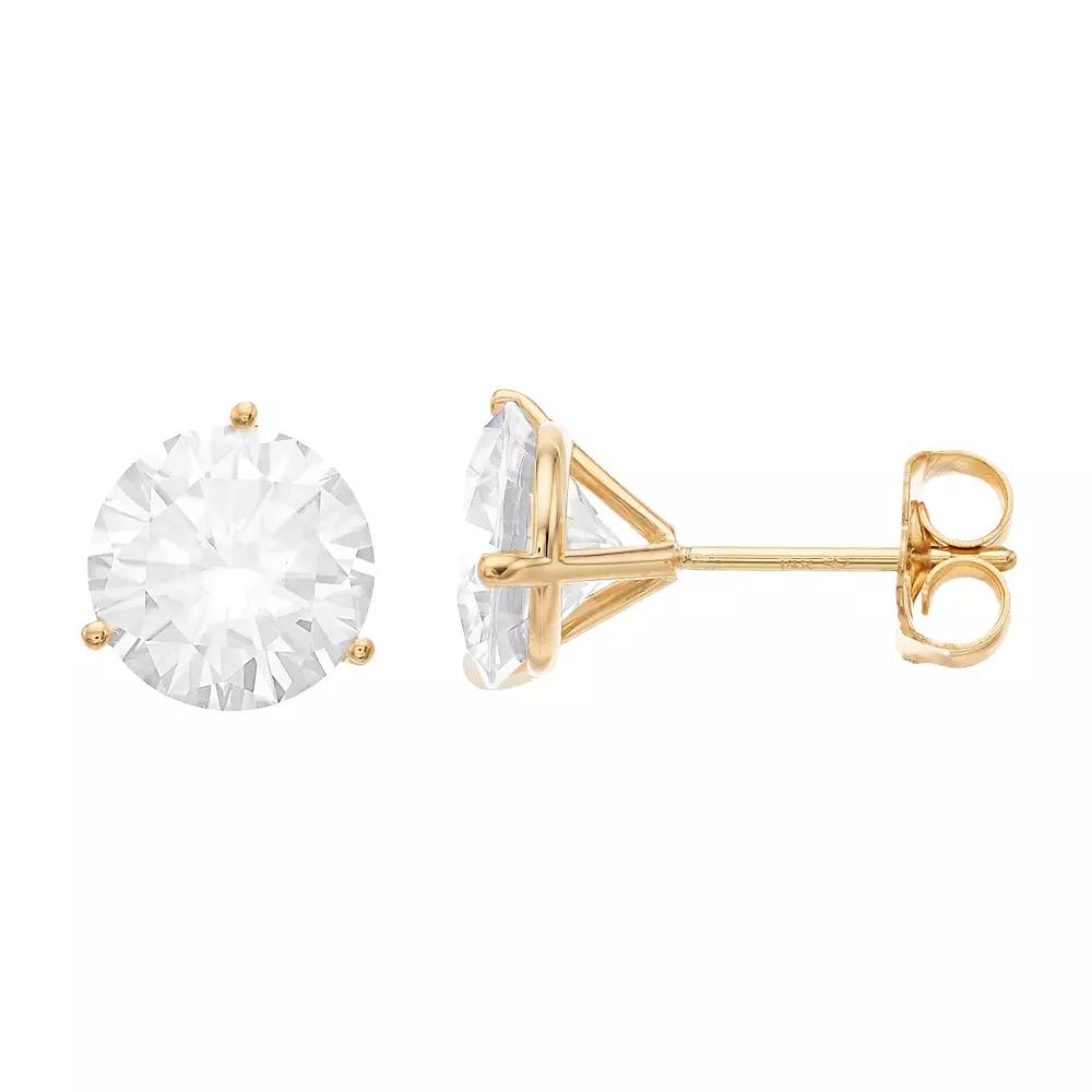 Radiant Fire 14k Gold Lab-Created Moissanite Stud Earrings, Women's Product Image
