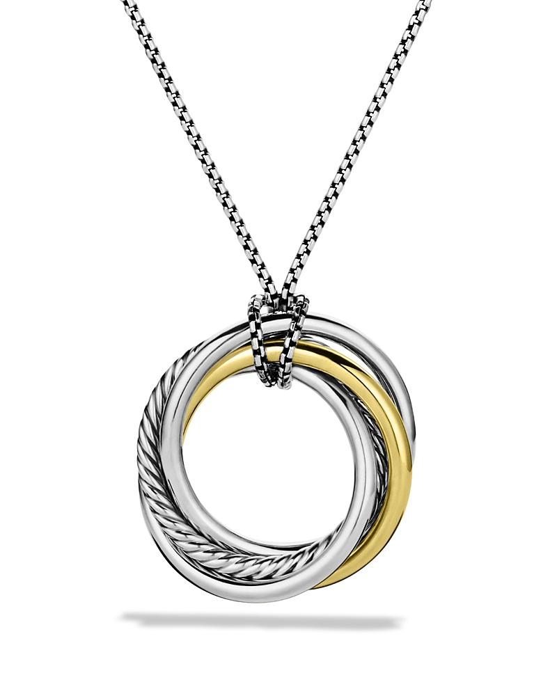 Crossover Pendant with Gold on Chain Product Image