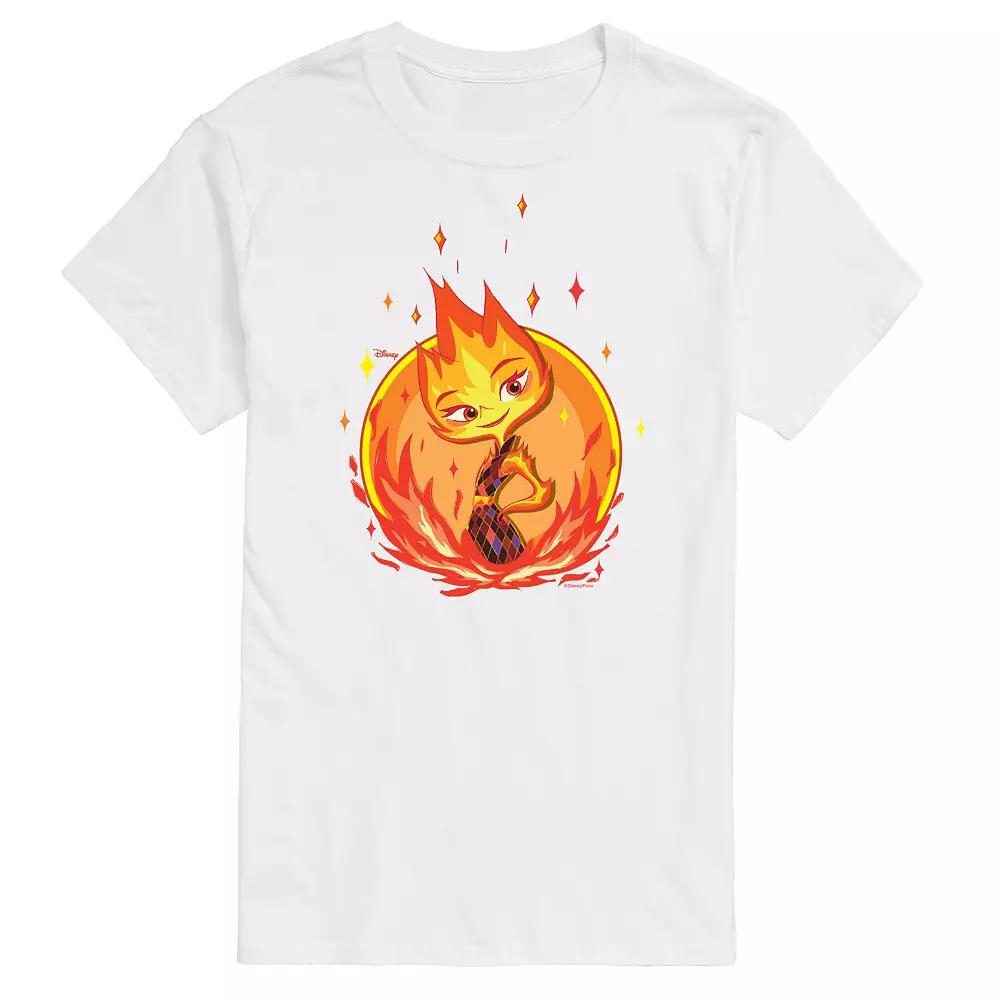 Disney's Elemental Big & Tall Ember Badge Graphic Tee, Men's,  Product Image