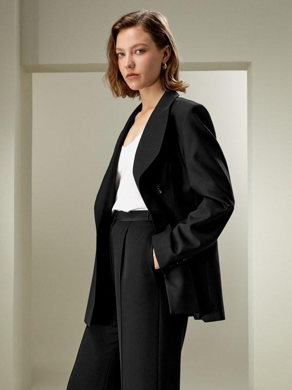 Modern Beauty Silk Wool Blazer Product Image