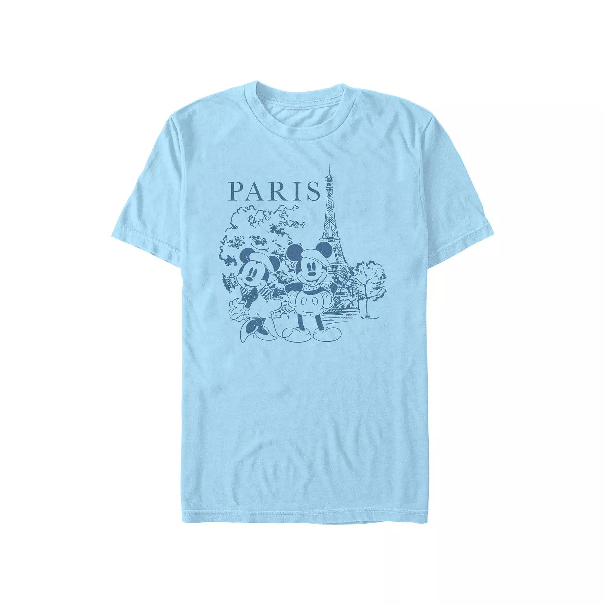 Disney's Mickey Mouse And Minnie Paris Visitors Men's Graphic Tee,  Product Image