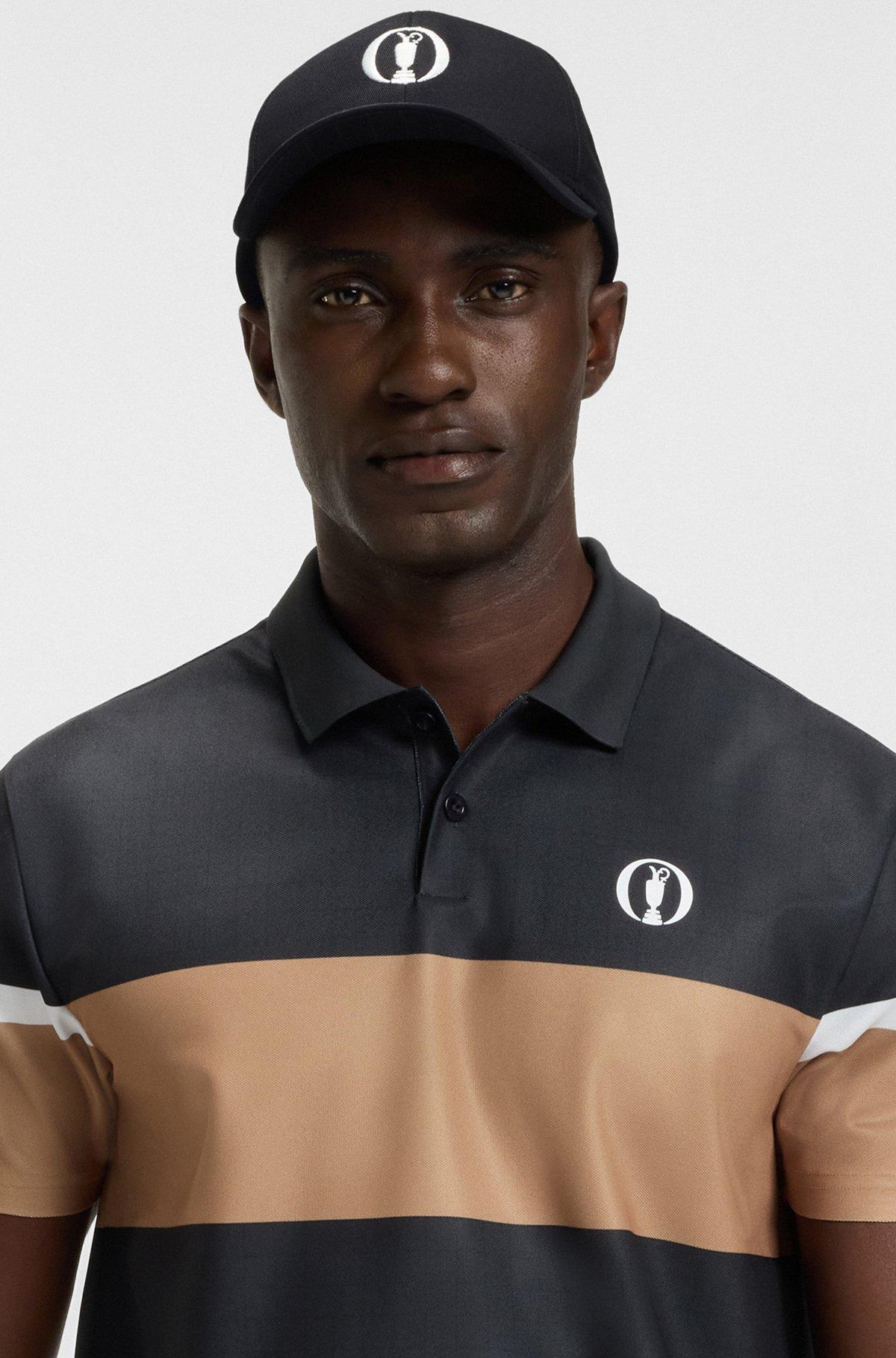 BOSS - The Open trophy-embroidered cap in cotton twill - Black Product Image