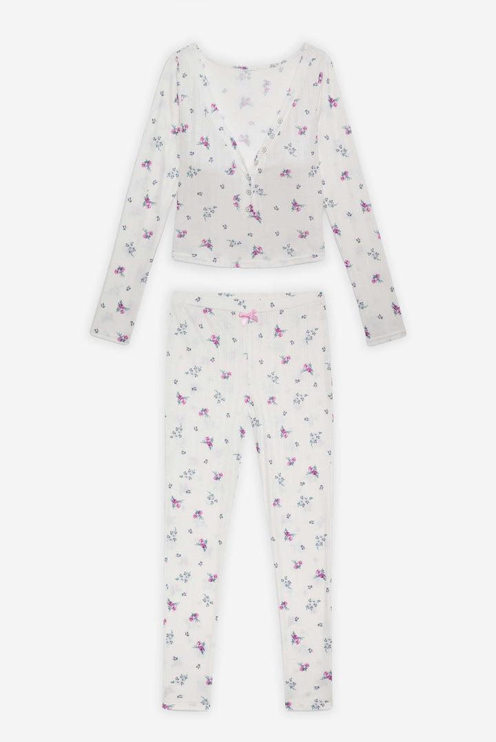 Pointelle Sleep Set — White Product Image