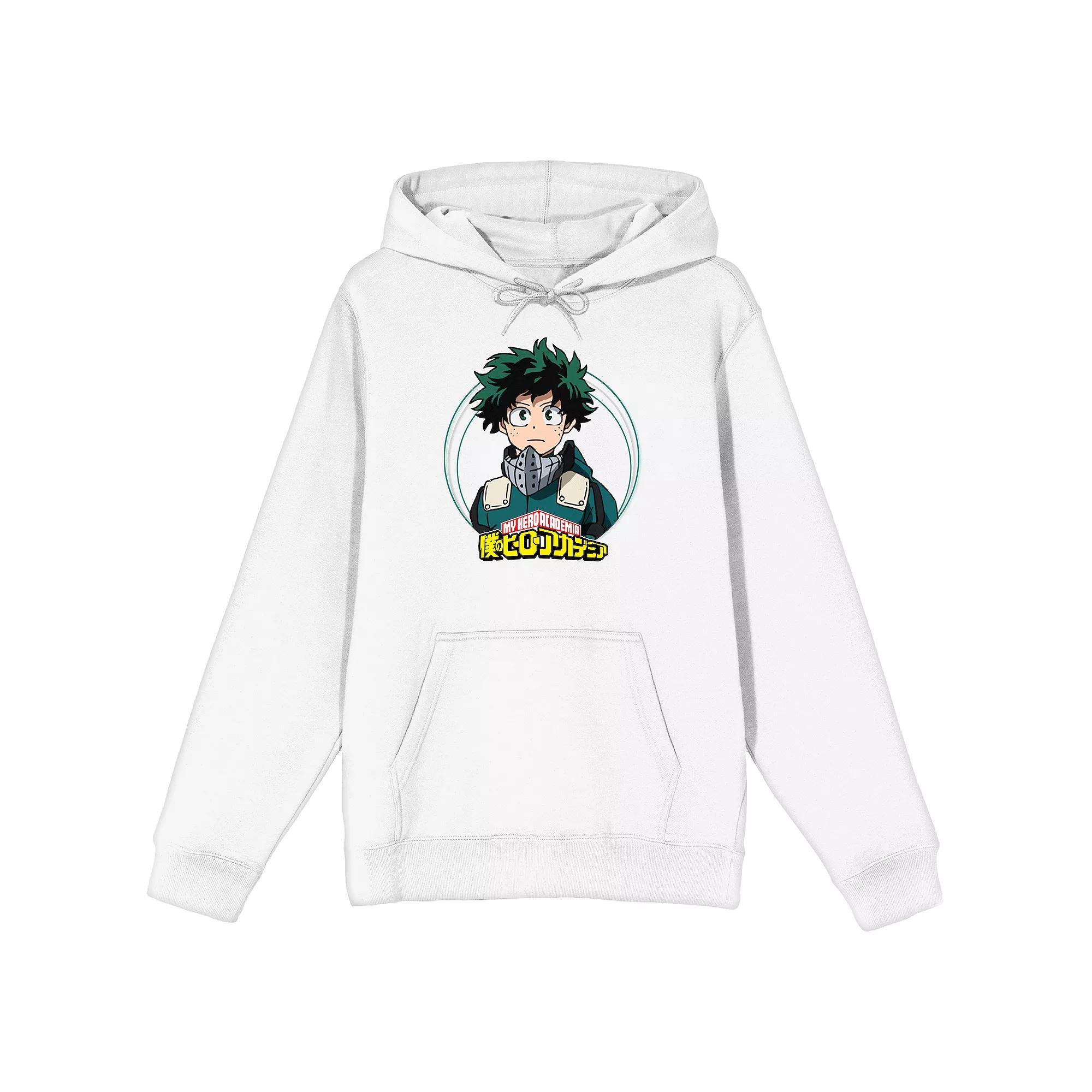 Men's My Hero Academia Izuku Manga Graphic Hoodie, Size: Large, White Product Image