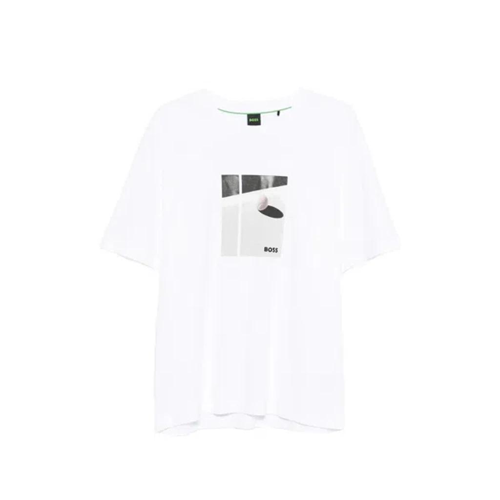 HUGO BOSS Graphic-print T-shirt In White Product Image