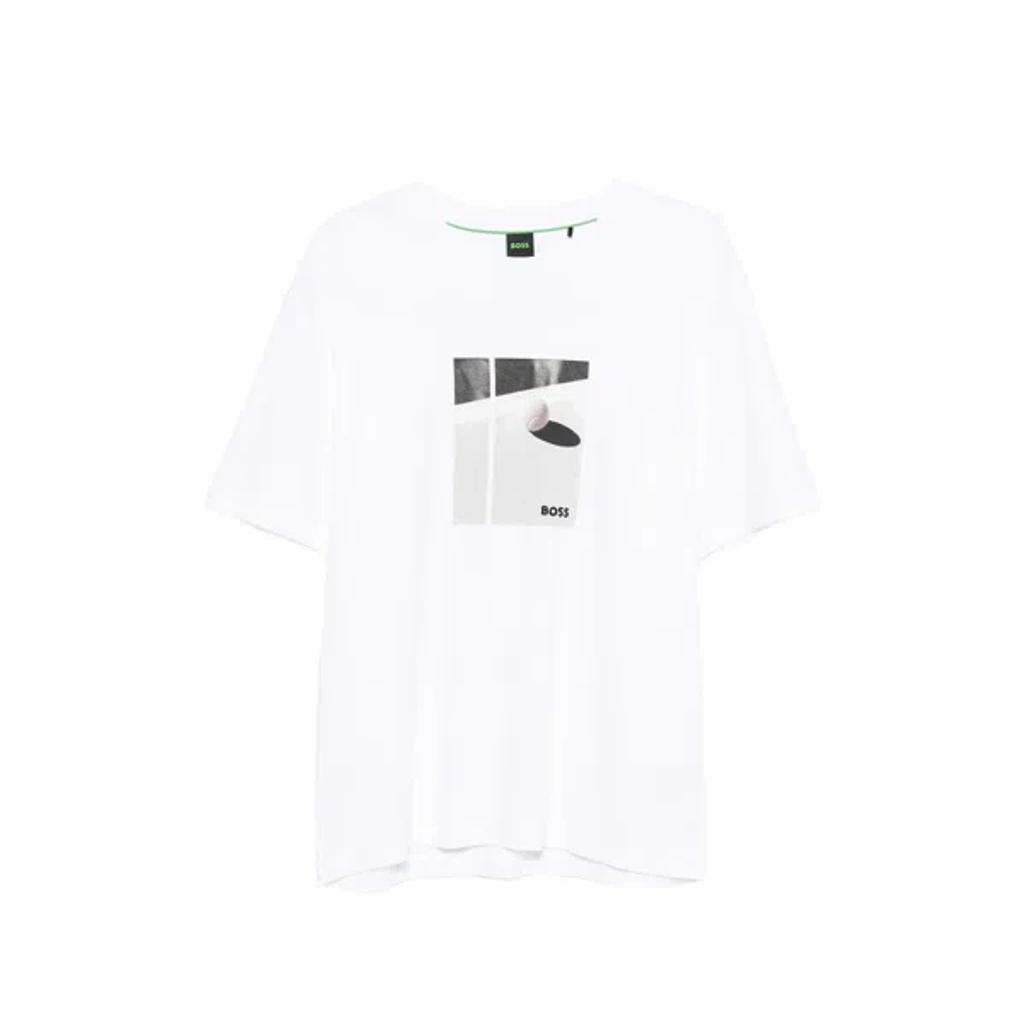 HUGO BOSS Graphic-print T-shirt In White Product Image