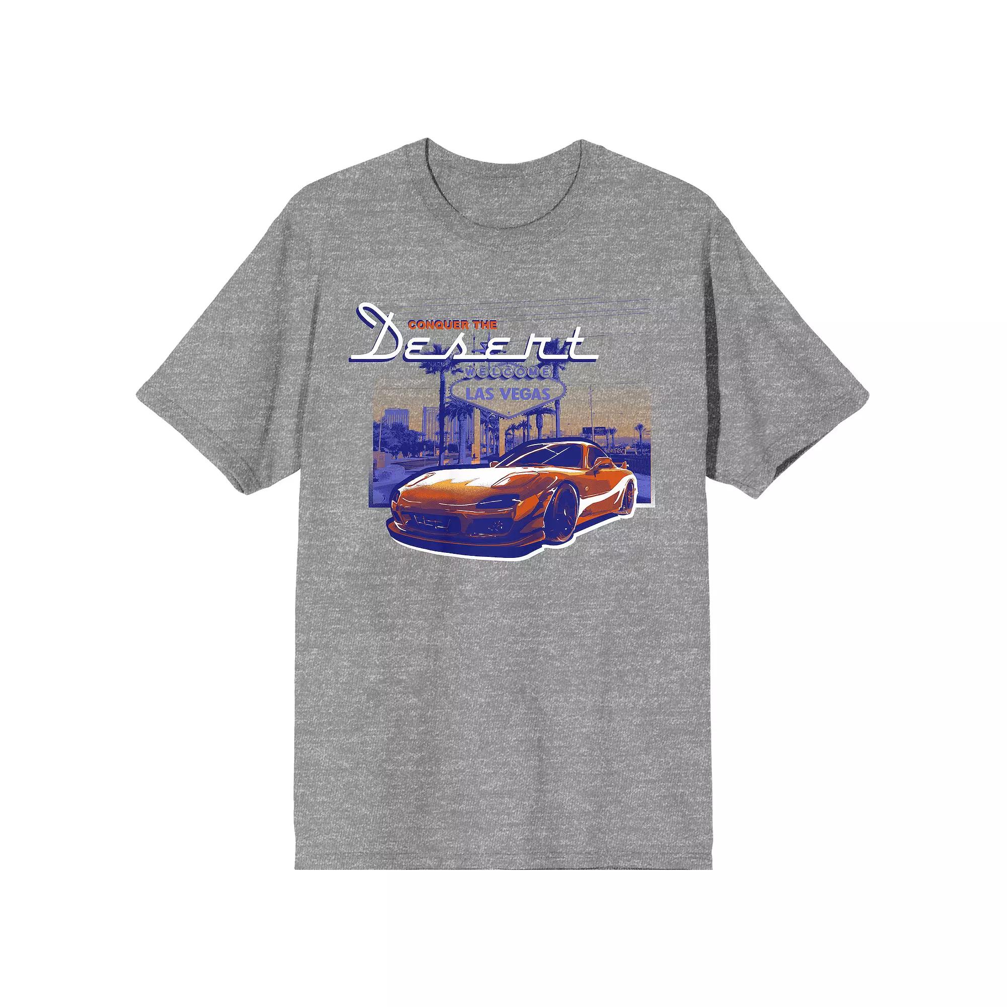 Mens Car Fanatic Conquer Desert Graphic Tee Product Image