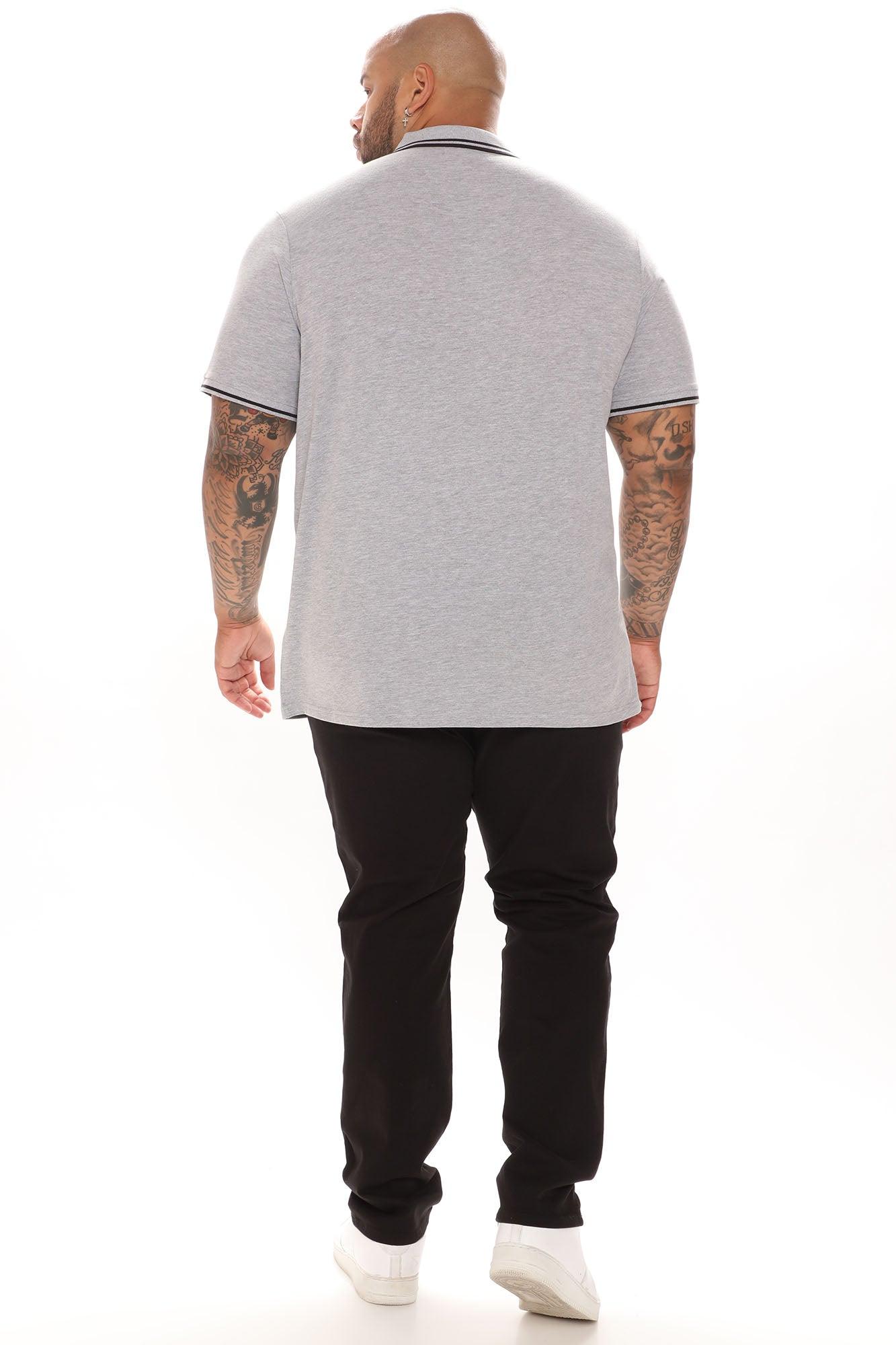 Wilson Short Sleeve Polo - Grey Product Image