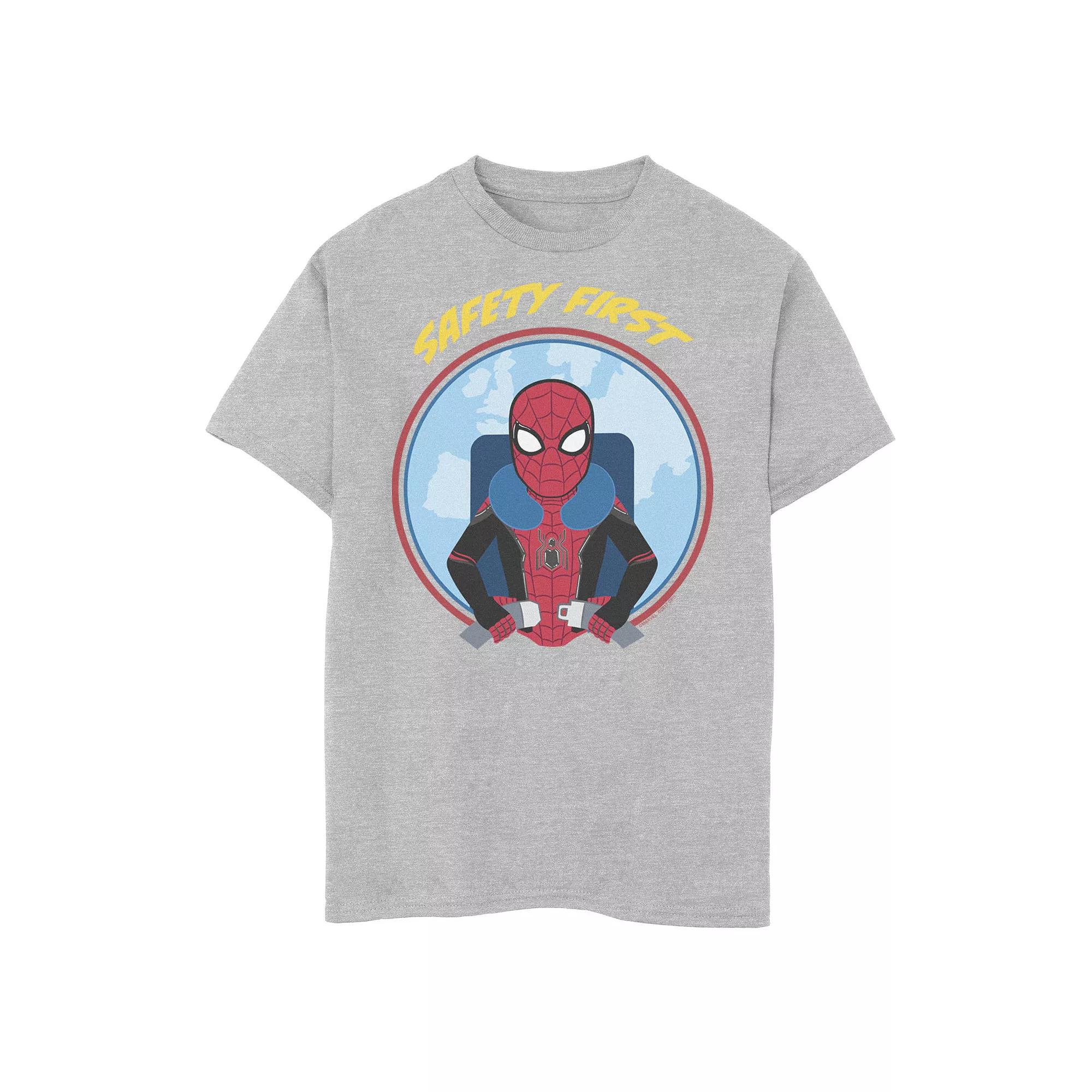 Boys 8-20 Marvel Spider-Man Far From Home Safety First Circle Portrait Graphic Tee, Boy's,  Product Image