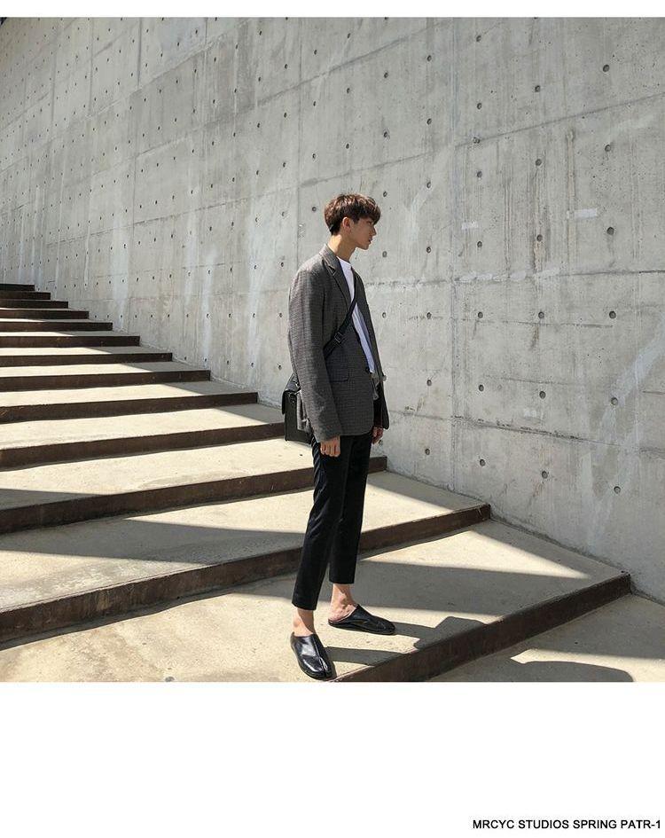 Plain Faux Leather Crossbody Briefcase Product Image