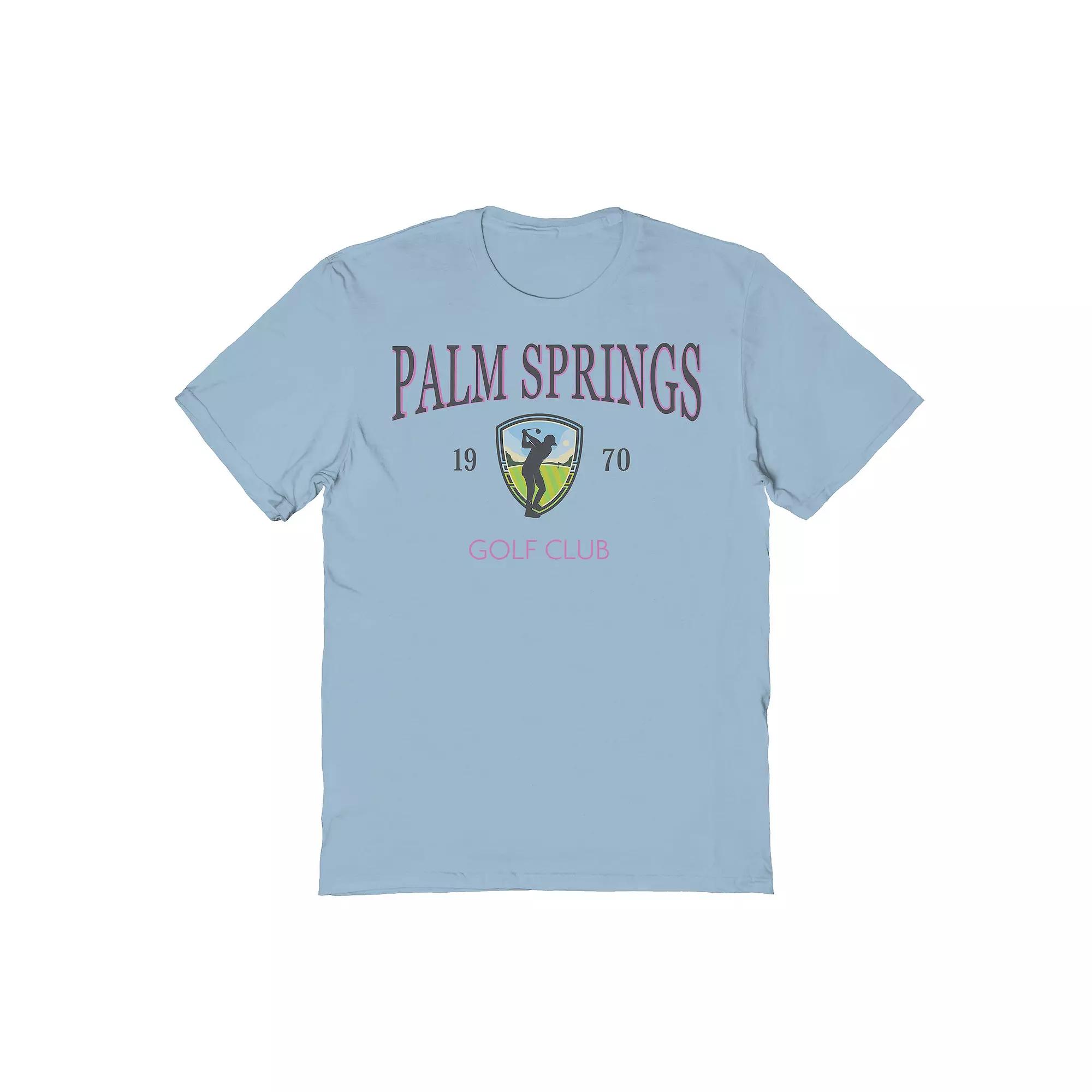 Men's Palm Springs Golf Graphic Tee, Size: Medium, Light Blue Product Image