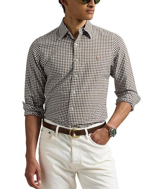 Polo Ralph Lauren Classic Fit Checked Oxford Long Sleeve Woven Shirt Product Image