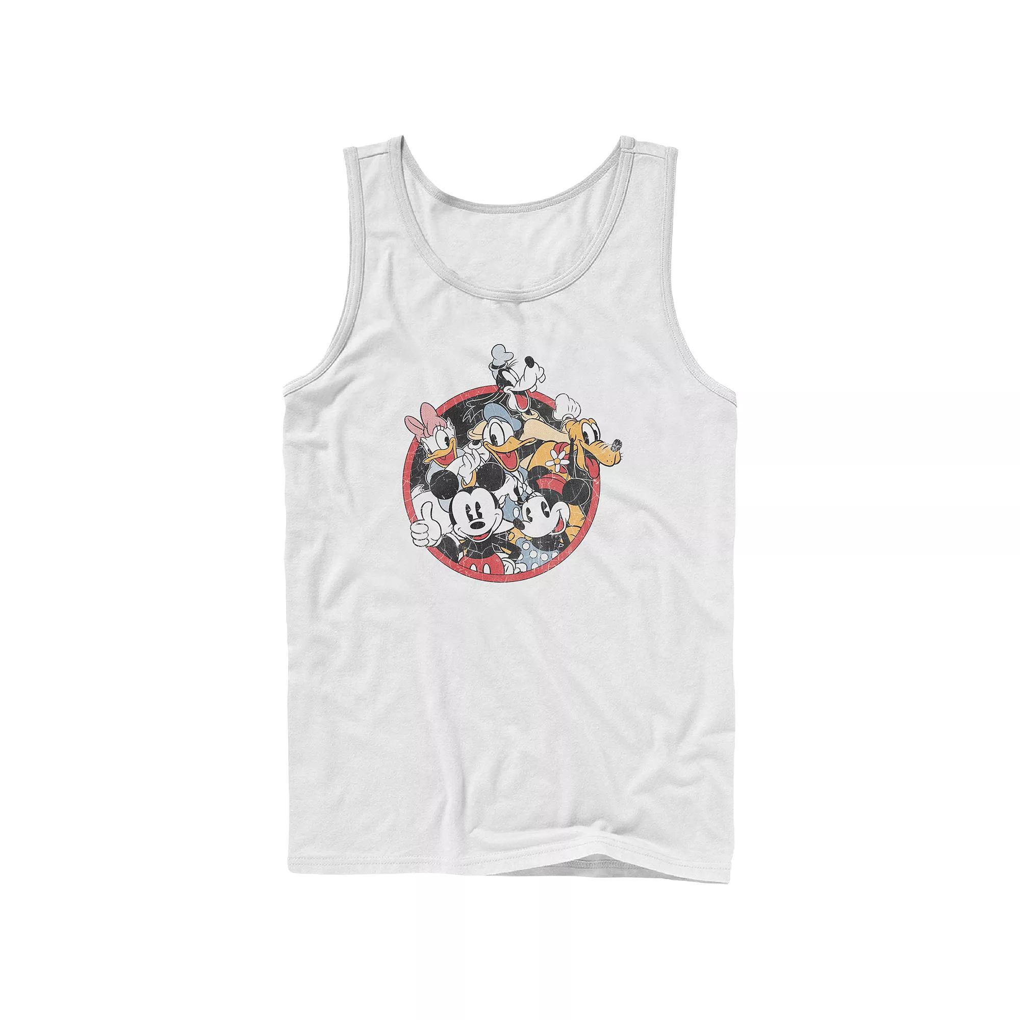 Disney's Mickey Mouse And Friends Men's Retro Badge Graphic Tank Top,  Product Image